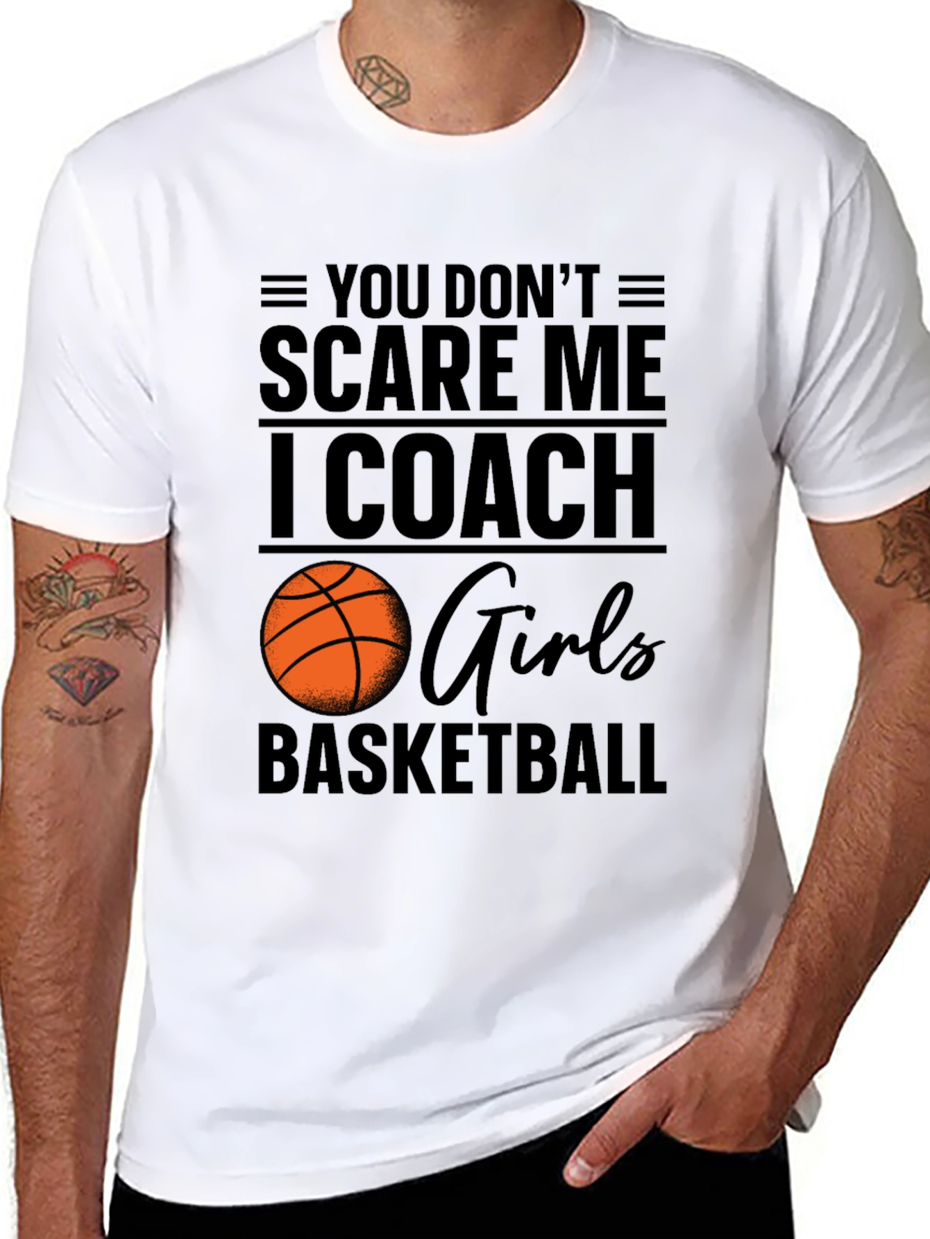 Black Girls Basketball Coach T-Shirt - Motivational Design view 8