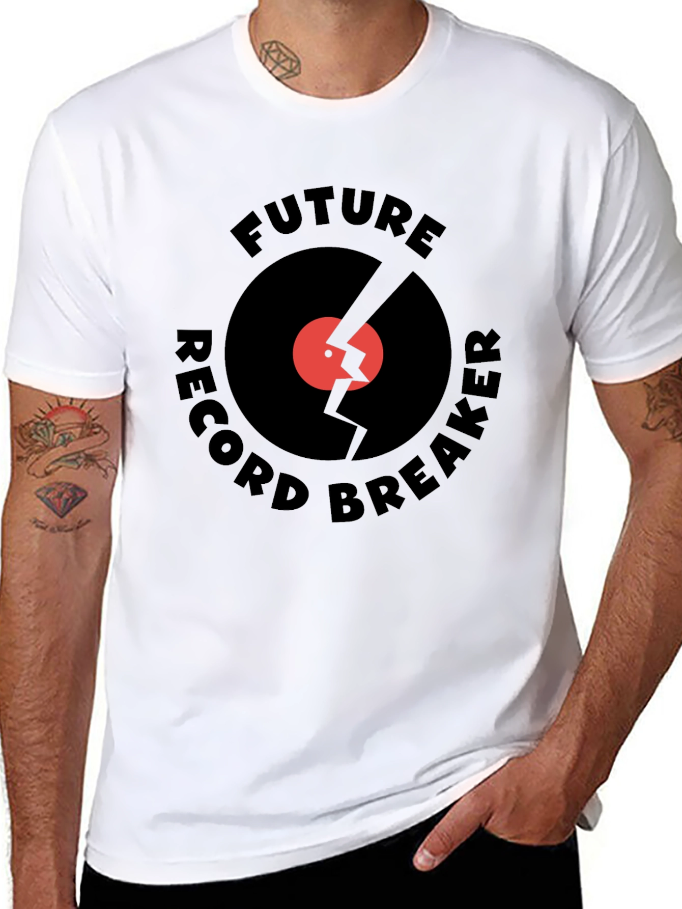 Black Future Record Breaker Graphic T-Shirt view 8