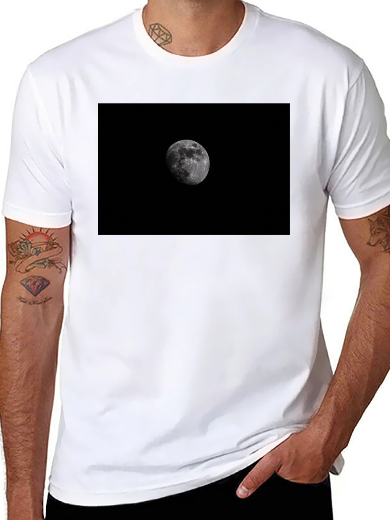 Black Moon Graphic Black T-Shirt view 8