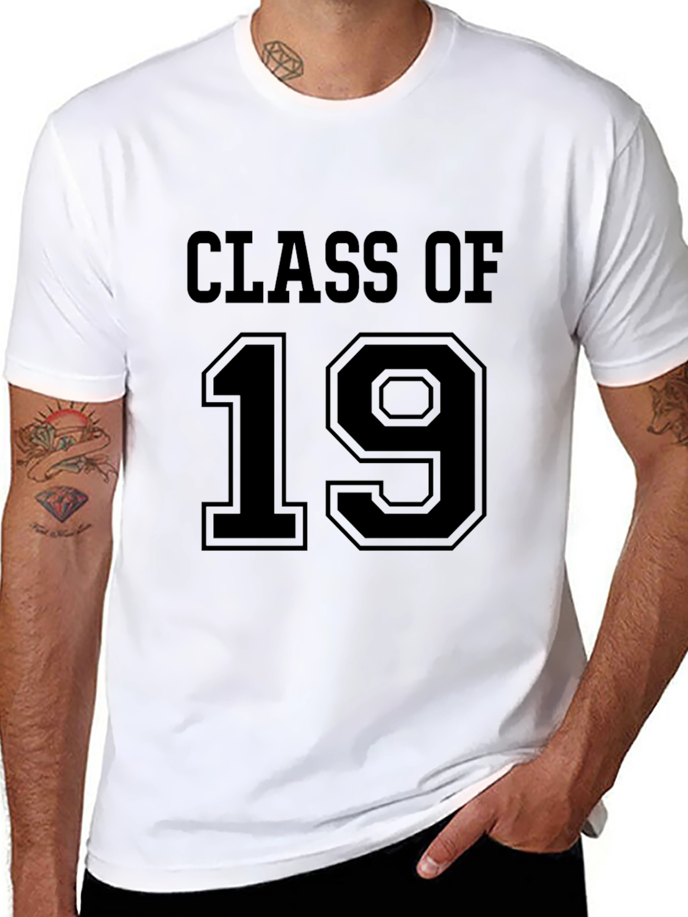 Black Class Of '19 Black Crew Neck T-Shirt view 8