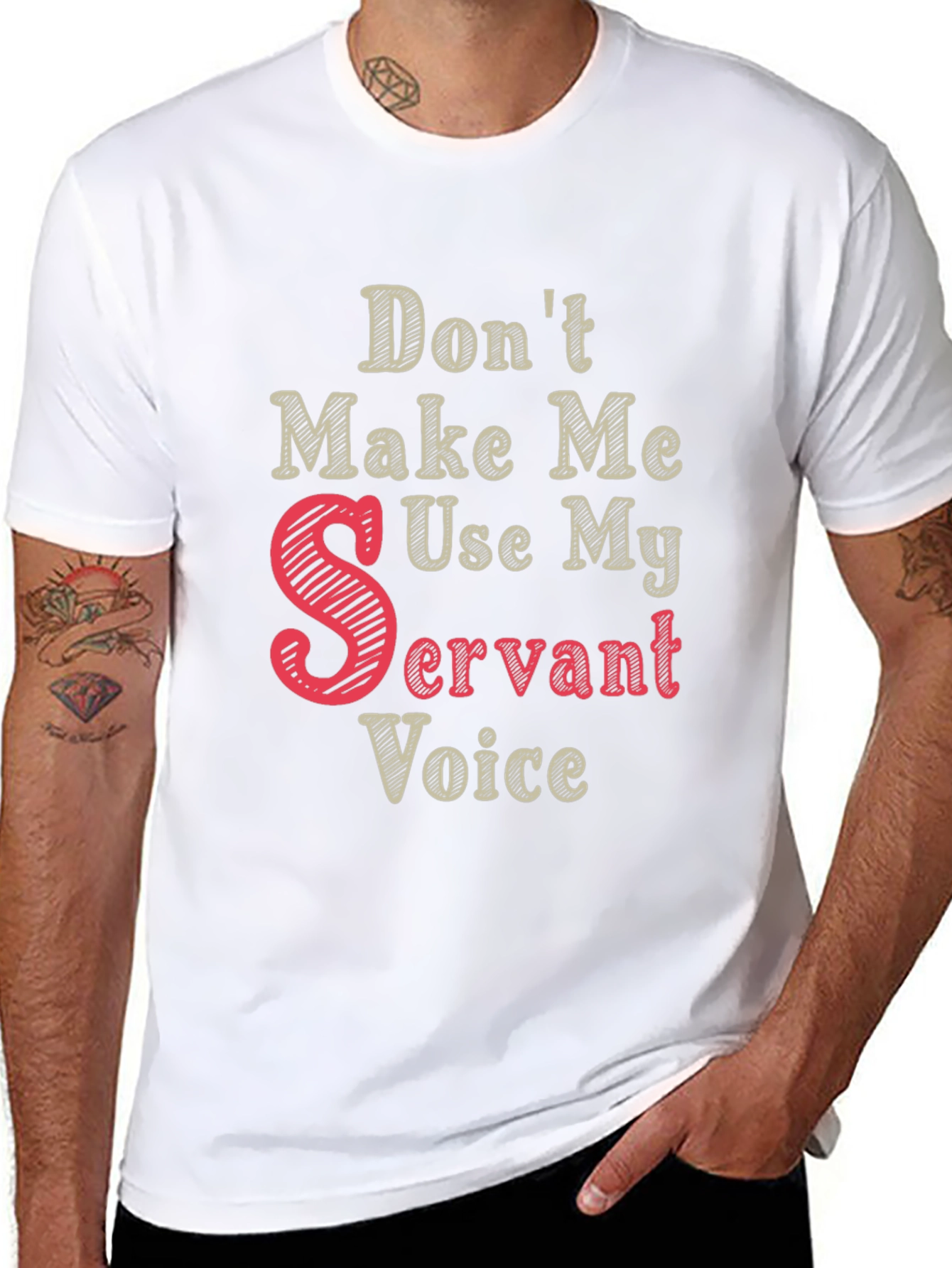 Black Don't Make Me Use My Servant Voice T-Shirt view 8
