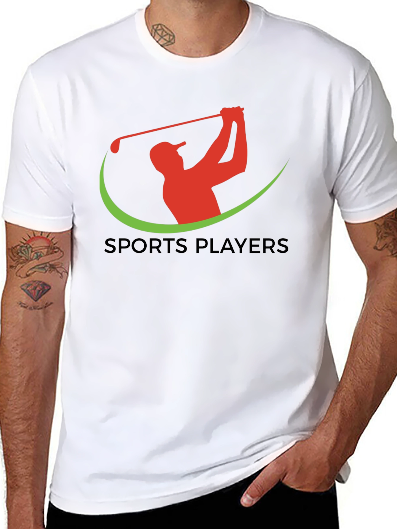 Black Sports Players Golf Tee view 8