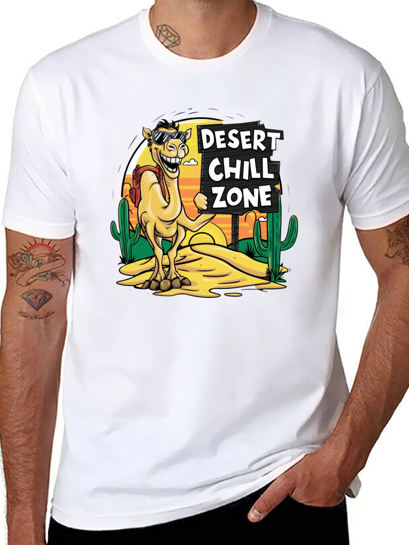 Black Desert Chill Zone Camel T-Shirt - Black view 8