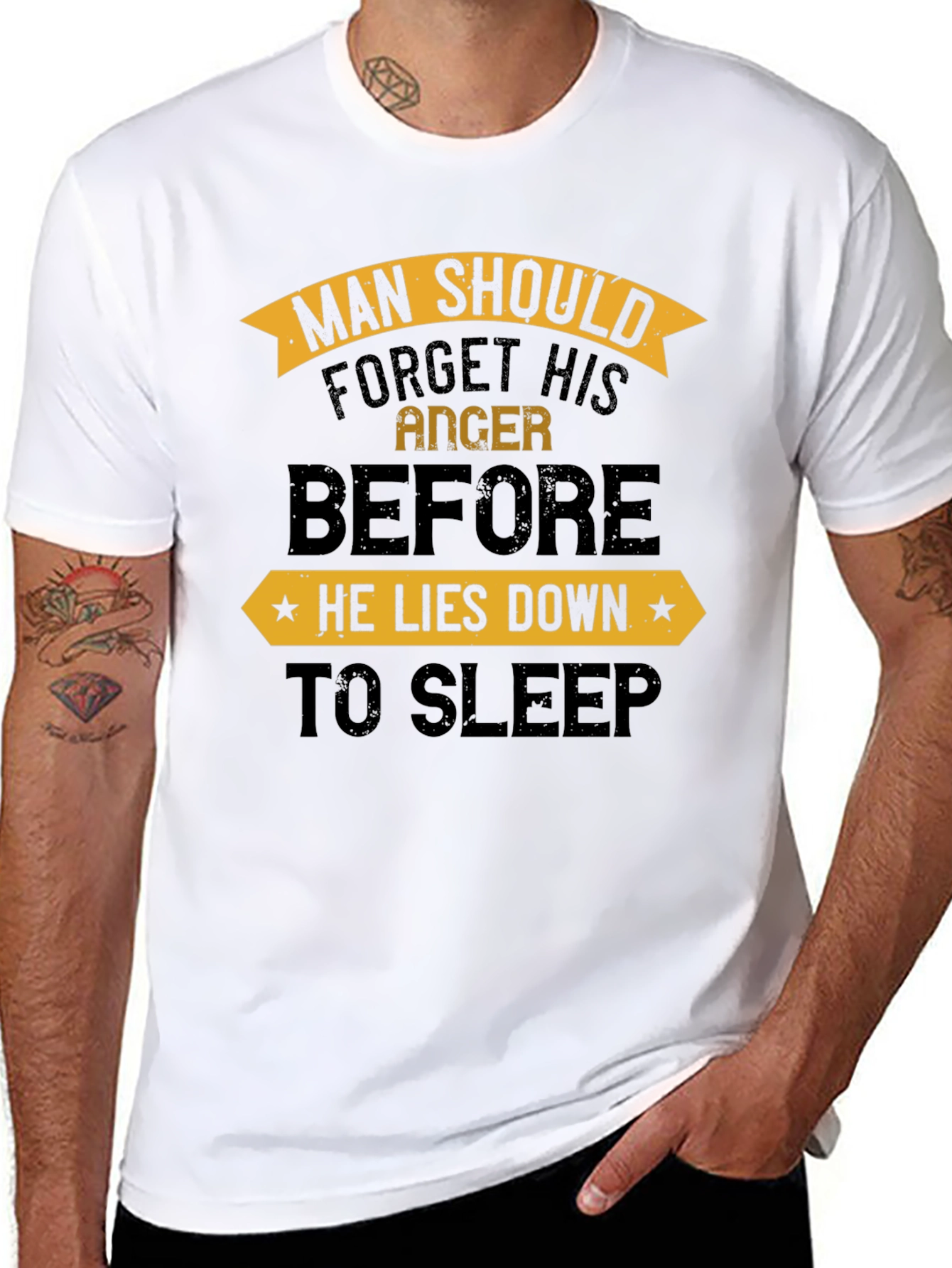 Black Man Should Forget Anger Before Sleep T-Shirt view 8