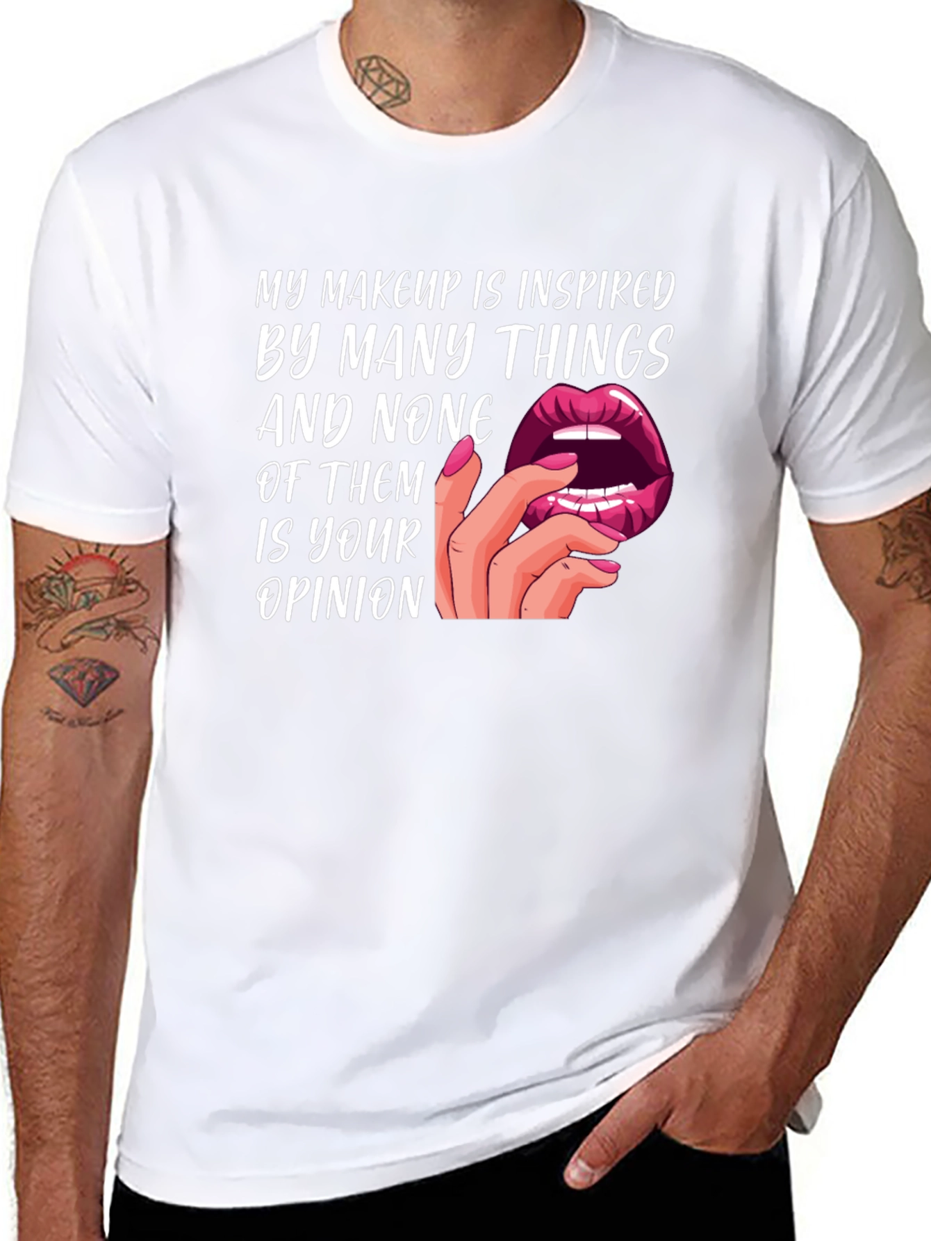 Black Makeup Inspired T-Shirt - Bold Slogan Tee view 8