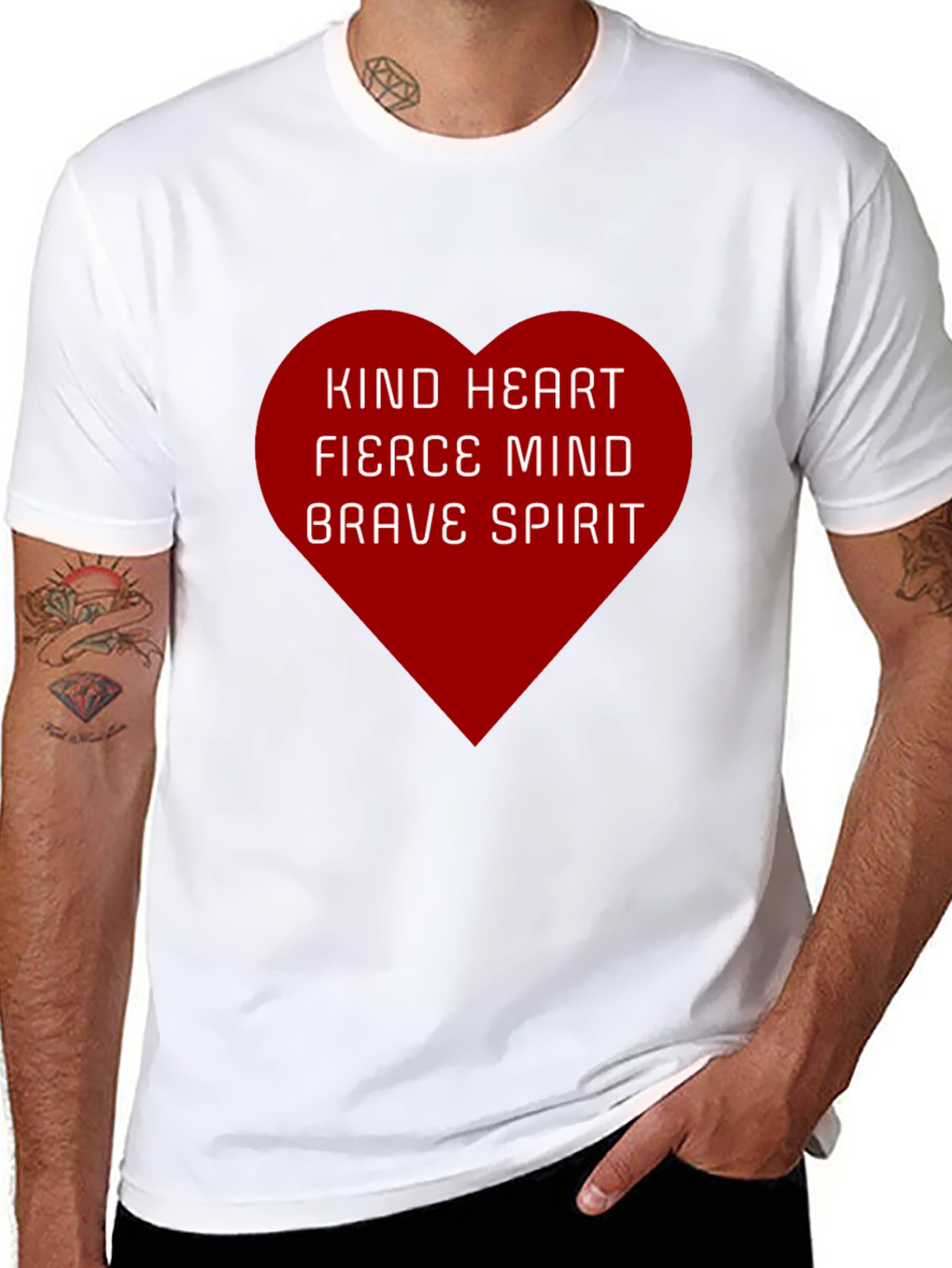 Black Kind Heart, Fierce Mind Graphic Tee - Unisex view 8