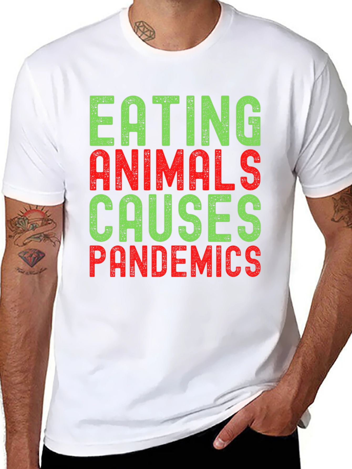 Black Eating Animals Causes Pandemics T-Shirt view 8