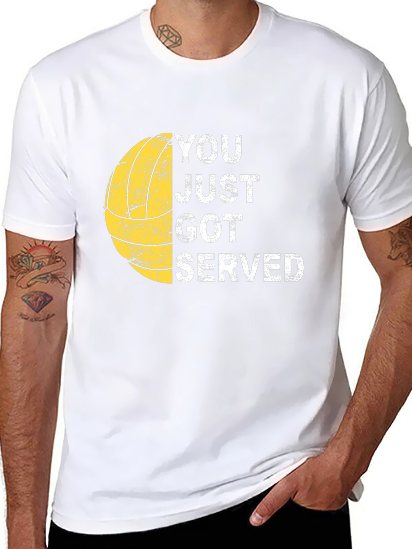 Black You Just Got Served T-Shirt Volleyball Tee view 8