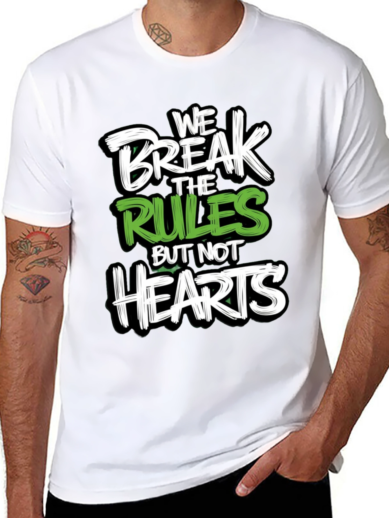Black Break the Rules T-Shirt - Graphic Tee view 8