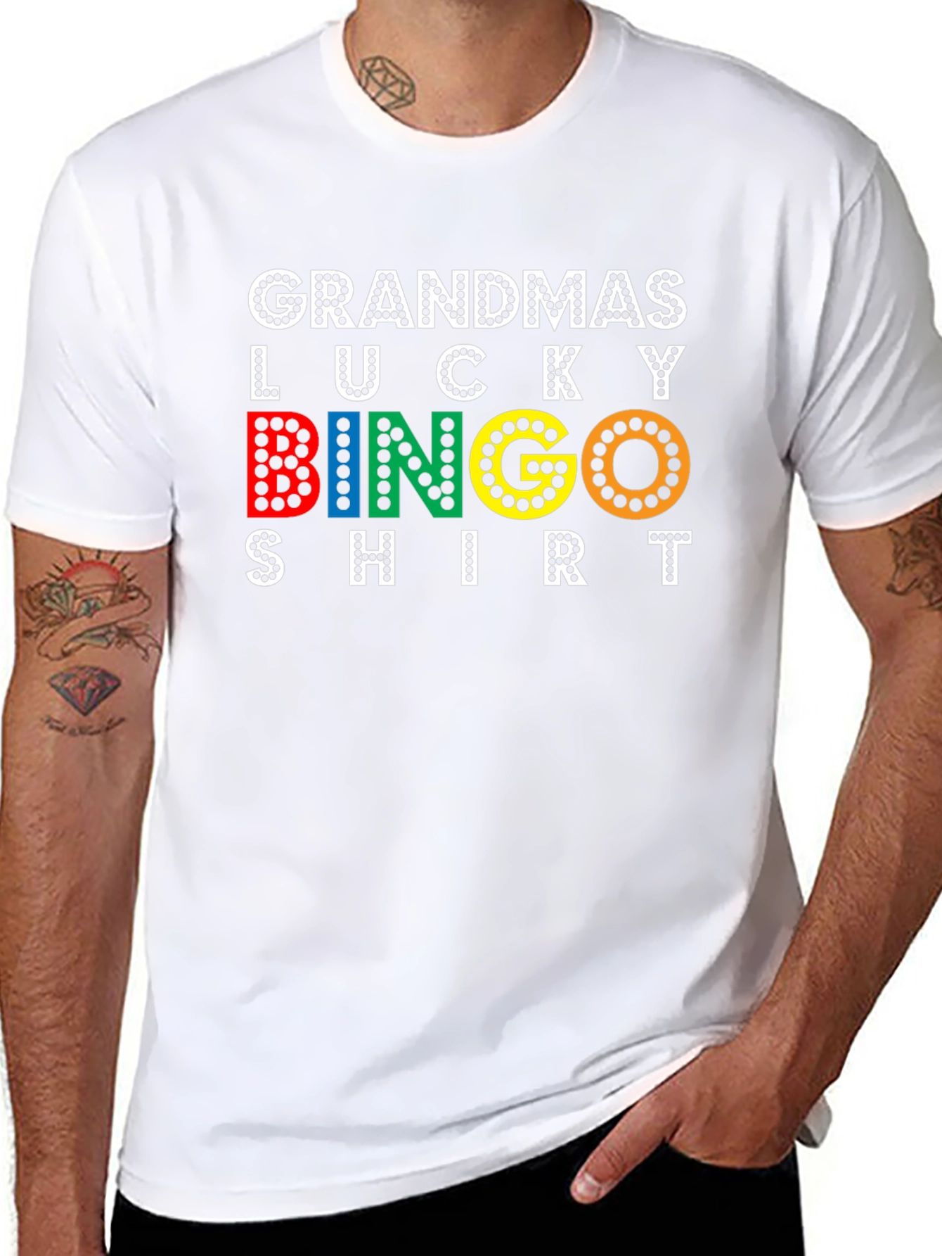 Black Grandma's Lucky Bingo T-Shirt view 8