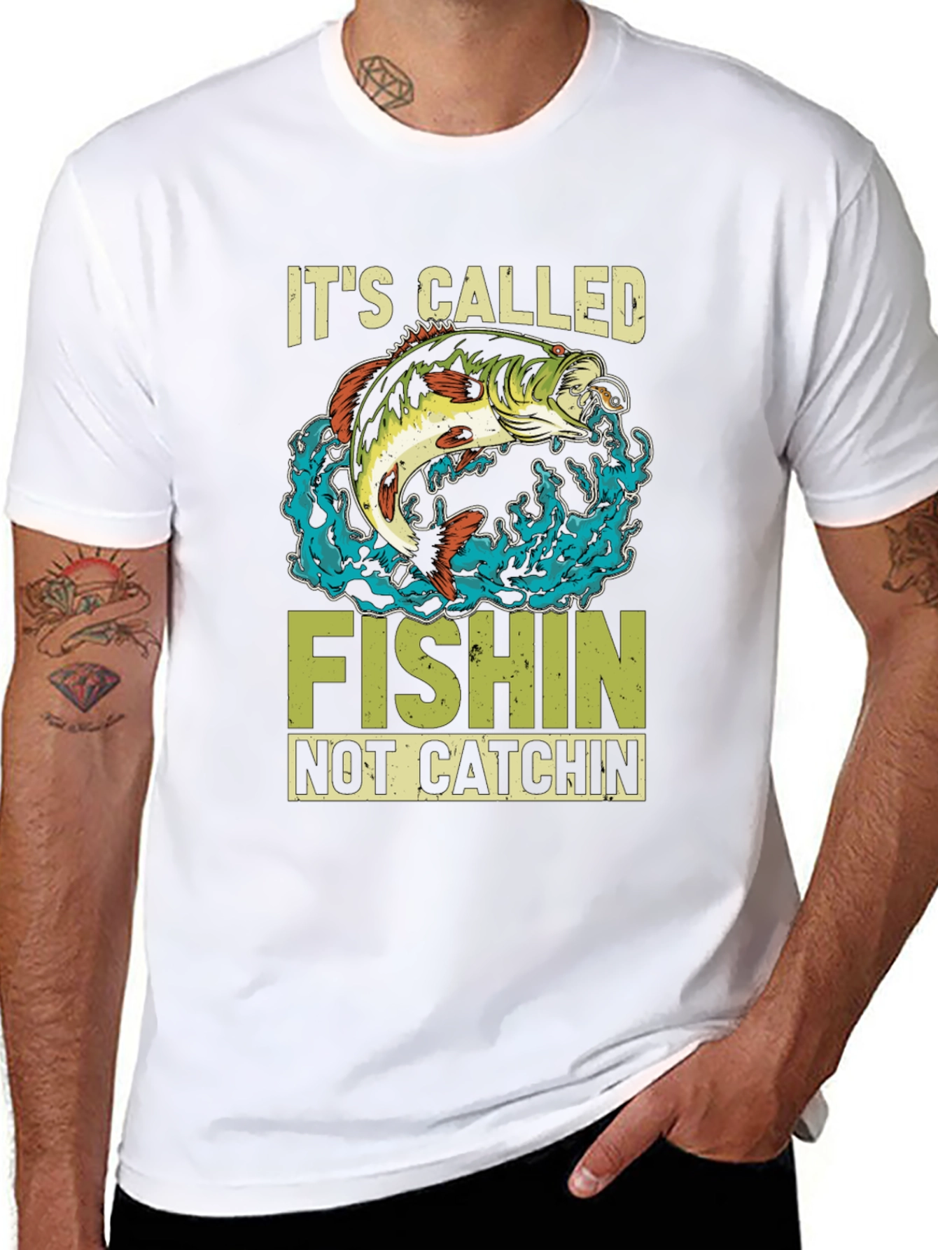 Black It's Called Fishin' T-Shirt - Fishing Apparel view 8