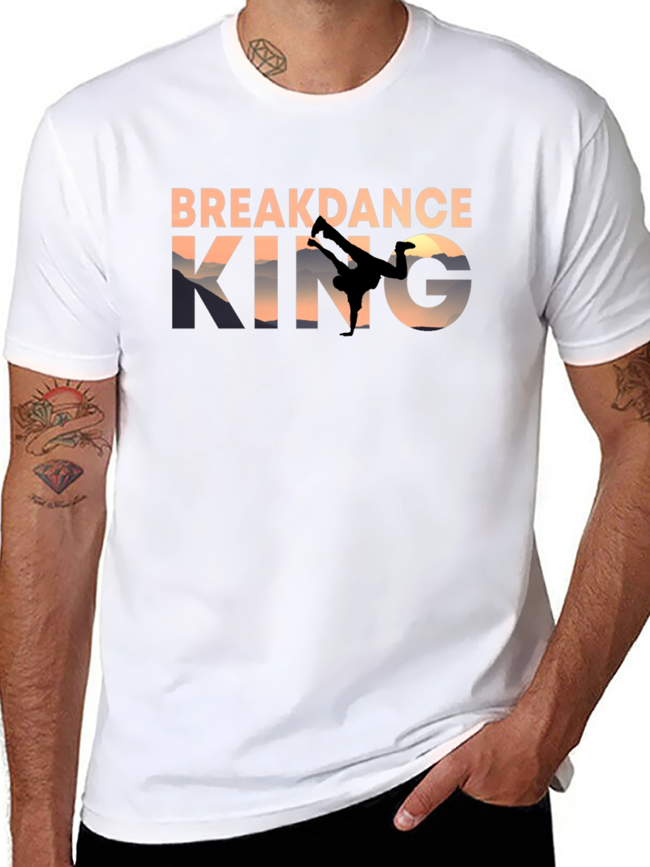 Black Breakdance King T-Shirt view 8
