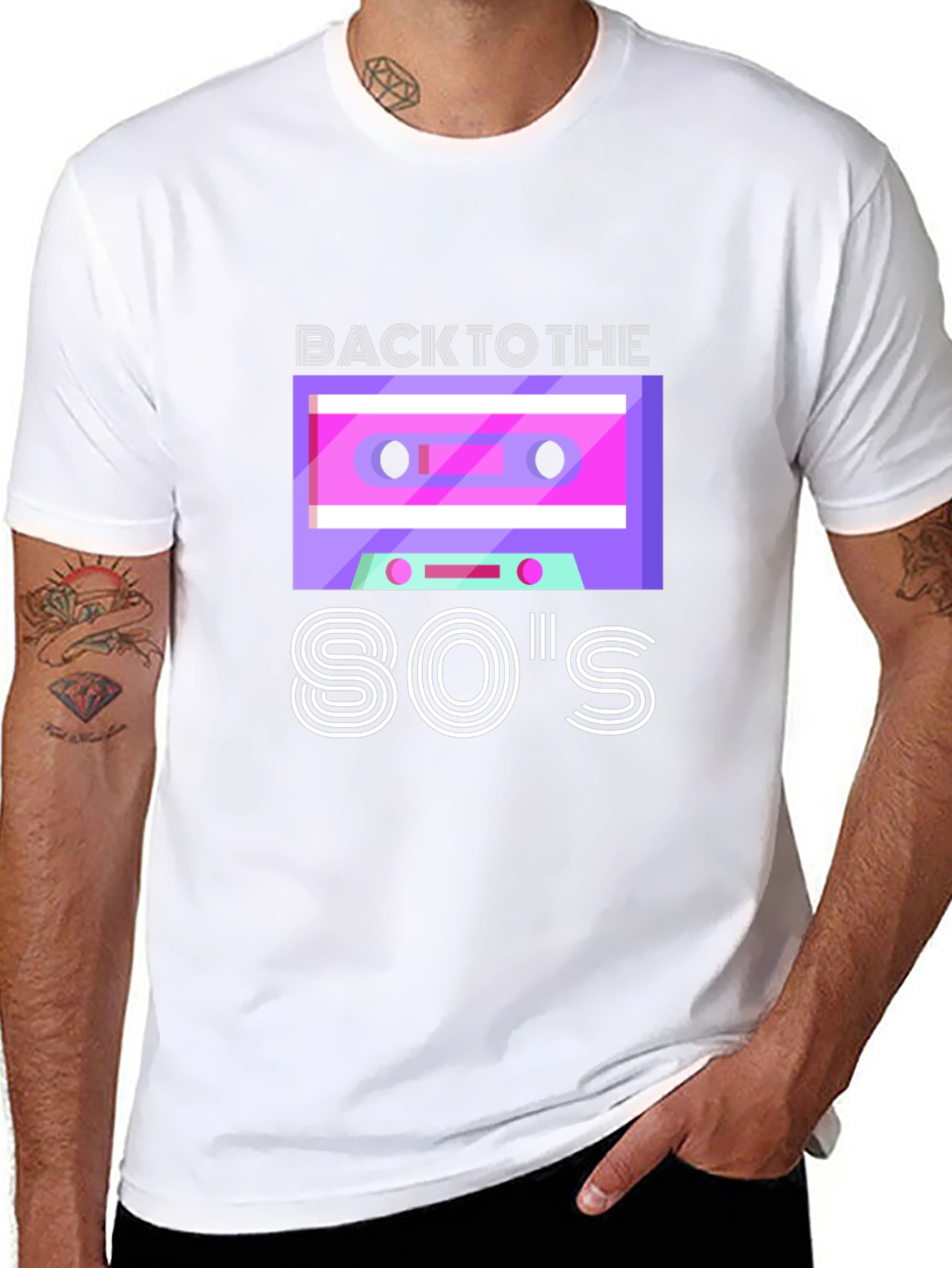 Black Back to the 80's Graphic Tee view 8