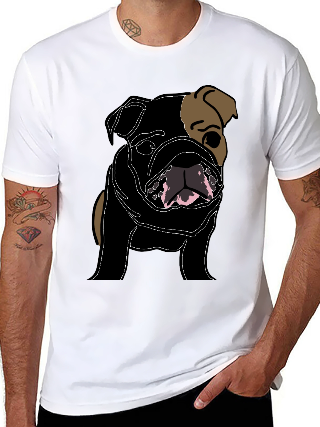 Black Bulldog Graphic Tee - Stylish Dog Lover's Shirt view 8