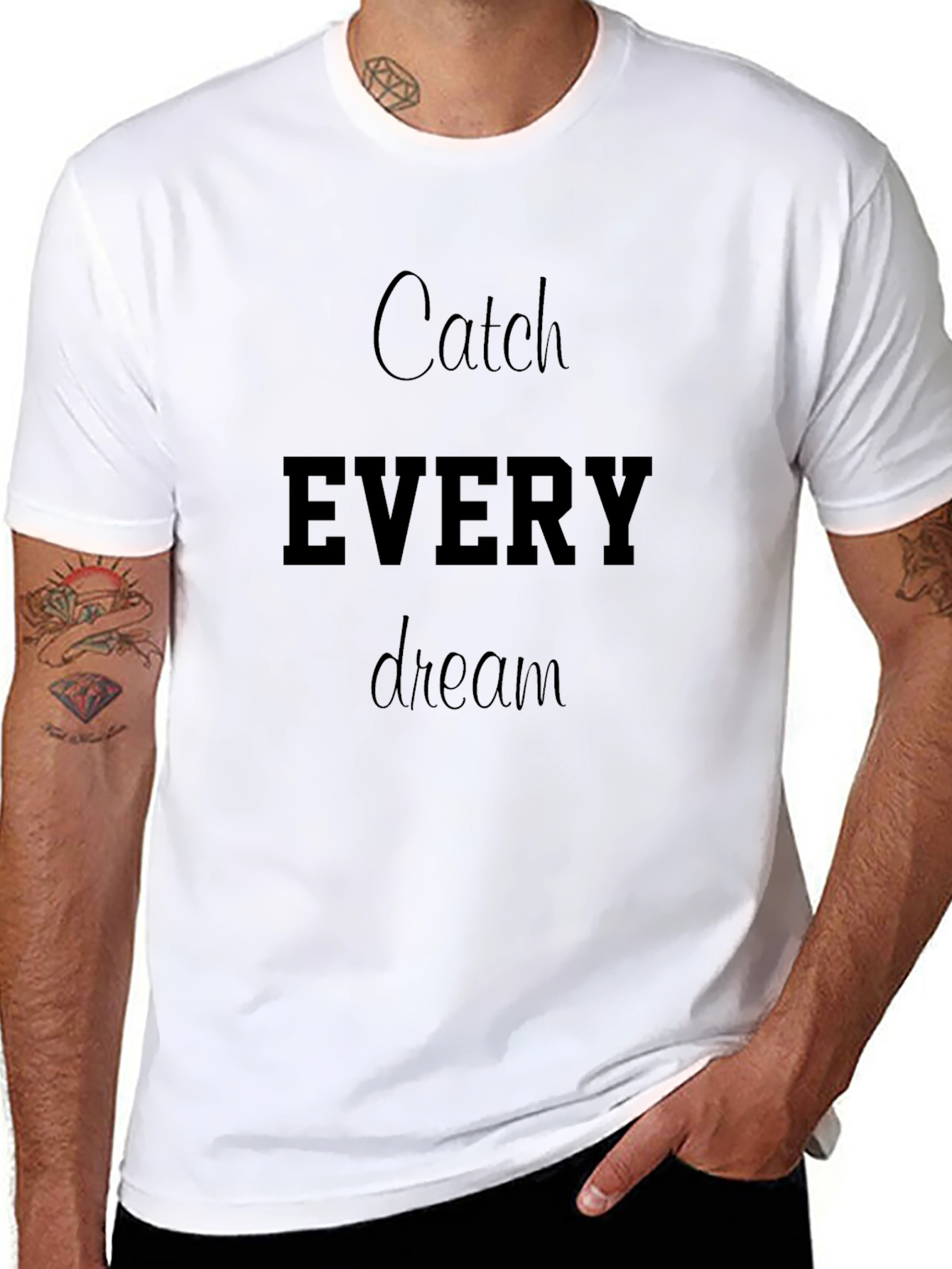 Black Catch Every Dream T-Shirt view 8