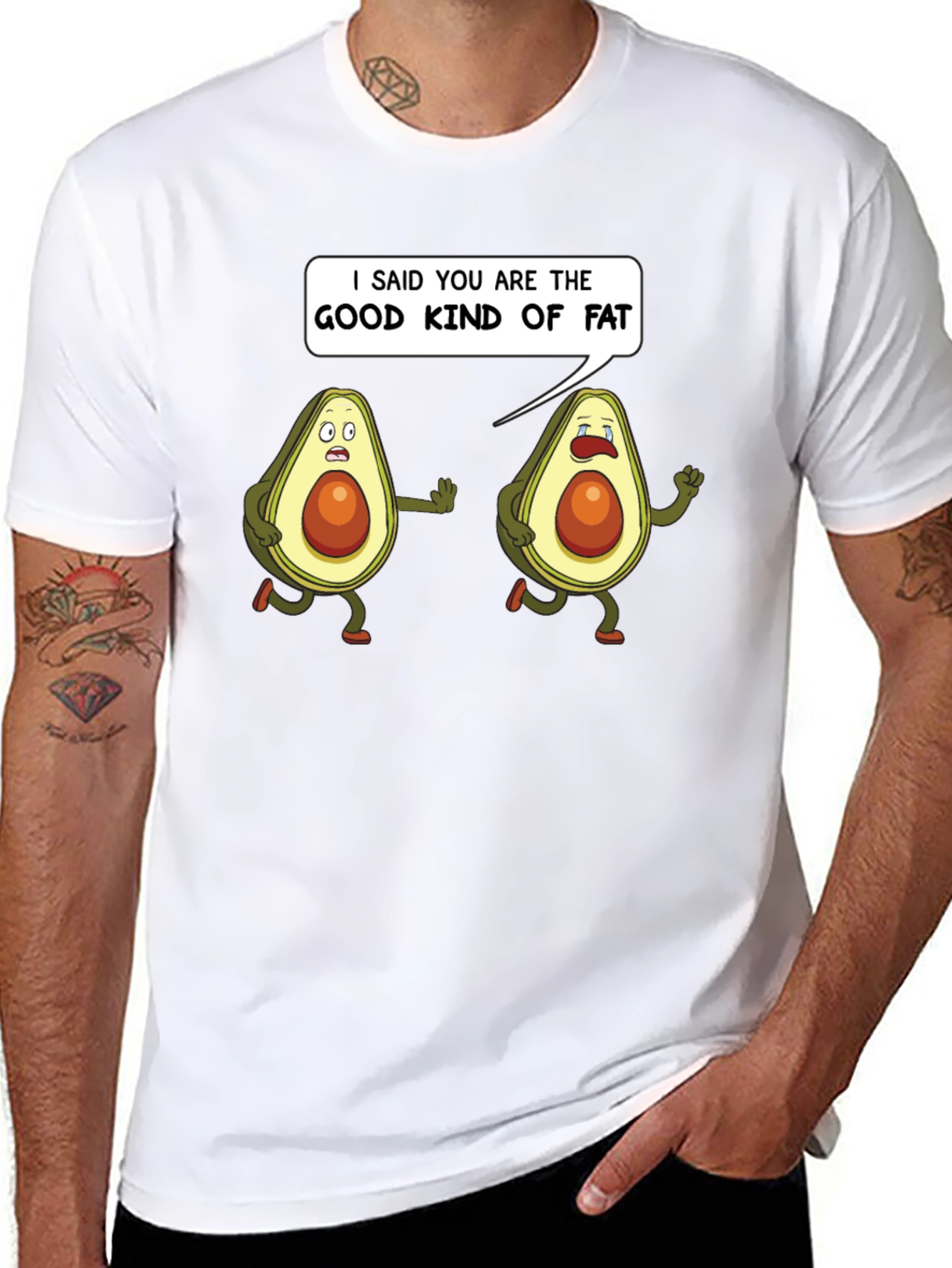 Black Good Kind of Fat Avocado Humor T-Shirt view 8