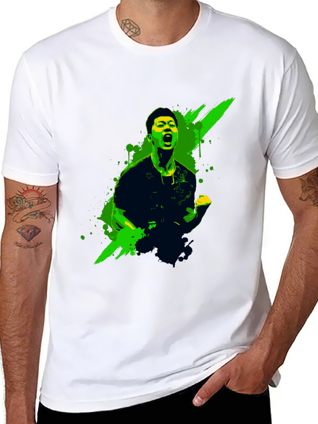 Black Graphic Tee - Man Celebrating Victory view 8