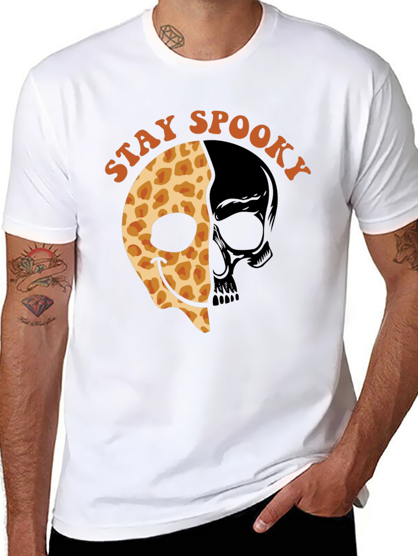 Black Stay Spooky Halloween T-Shirt view 8
