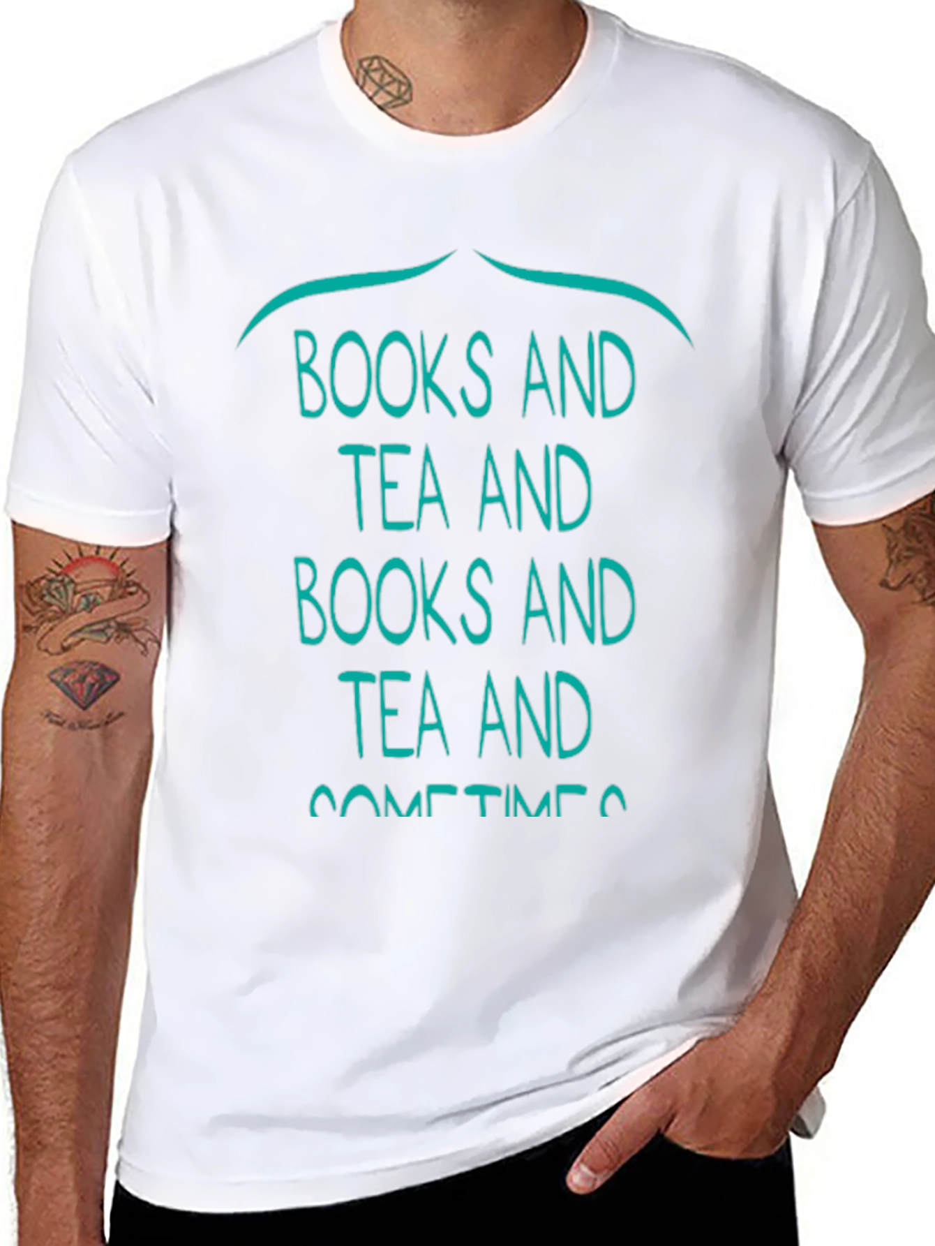Black Books and Tea Graphic Tee - Relaxed Comfort view 8
