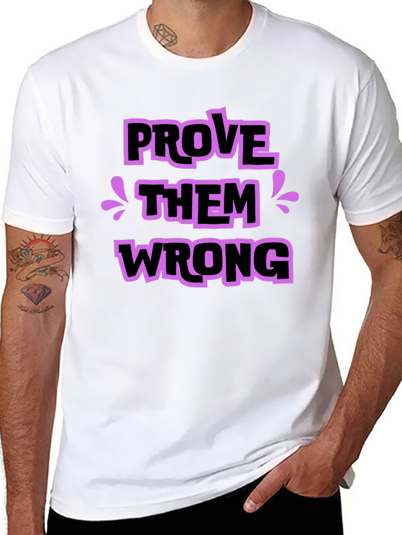 Black Prove Them Wrong Graphic Tee - Stylish Statement Shirt view 8