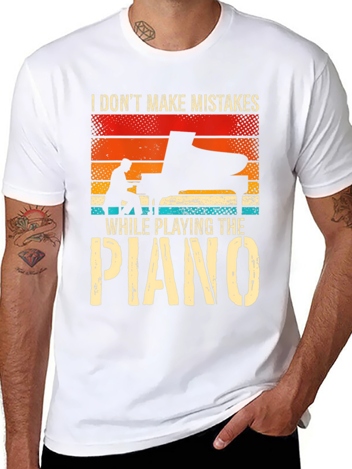 Black Piano Player T-Shirt: I Don't Make Mistakes view 8