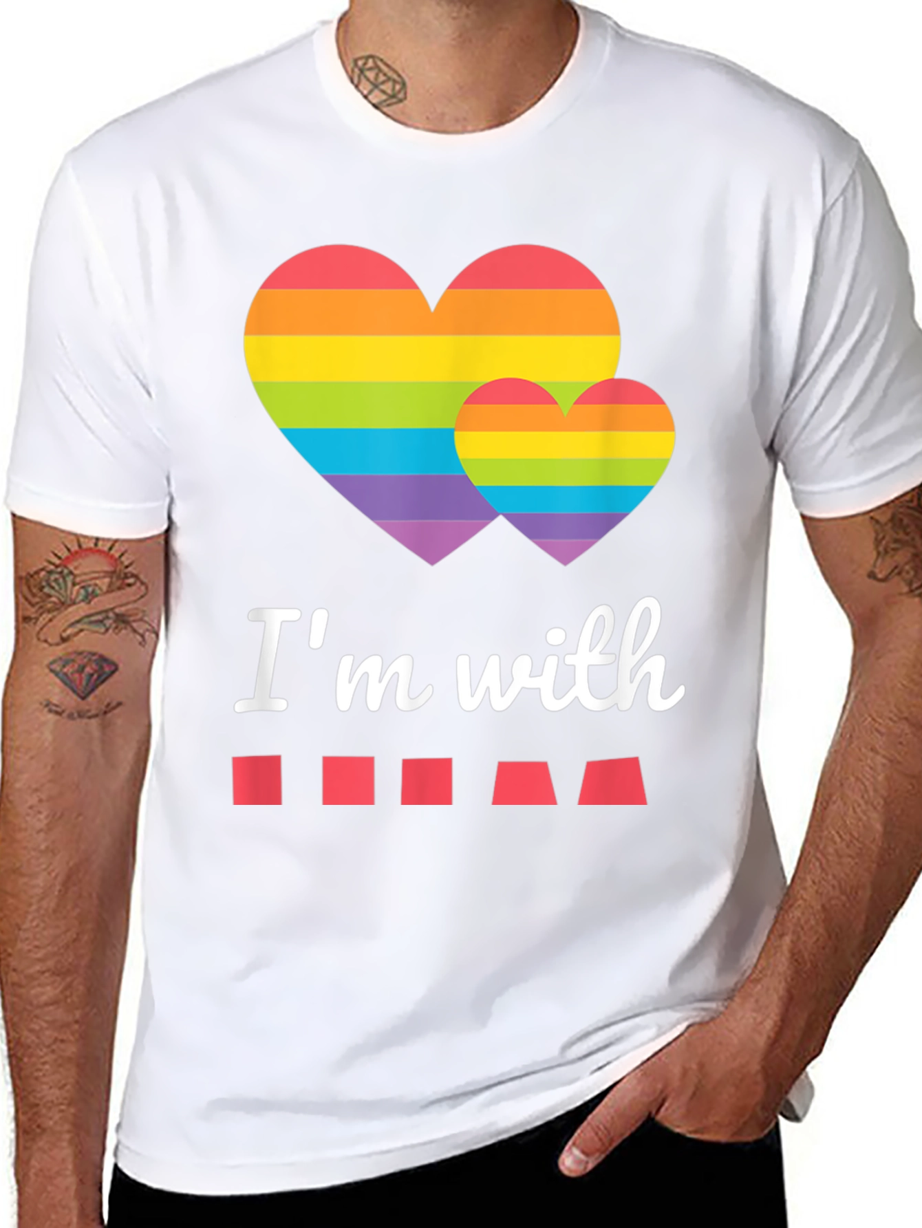Black Pride Month Rainbow Heart T-Shirt view 8