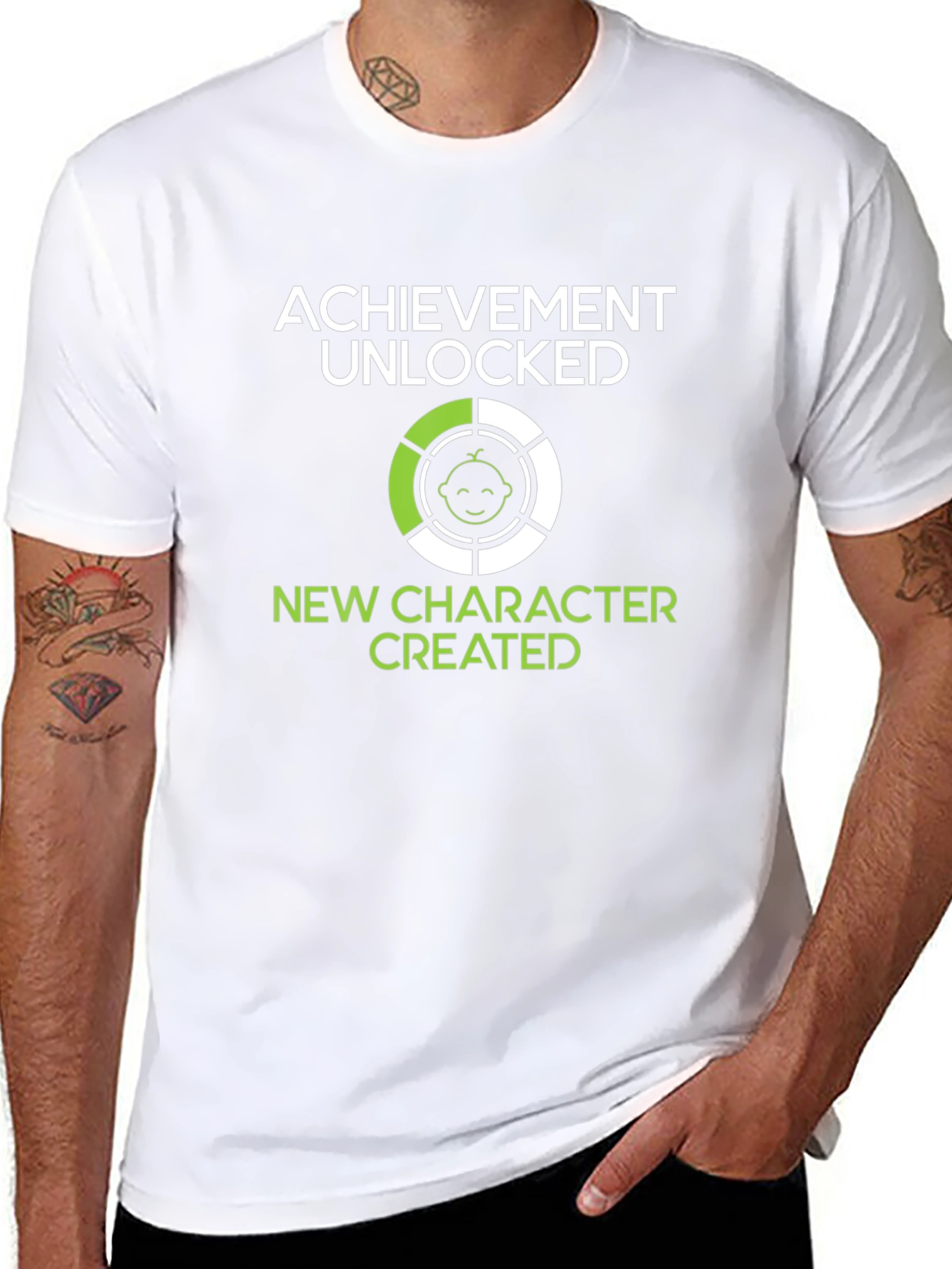 Black Achievement Unlocked: New Character Created T-Shirt view 8