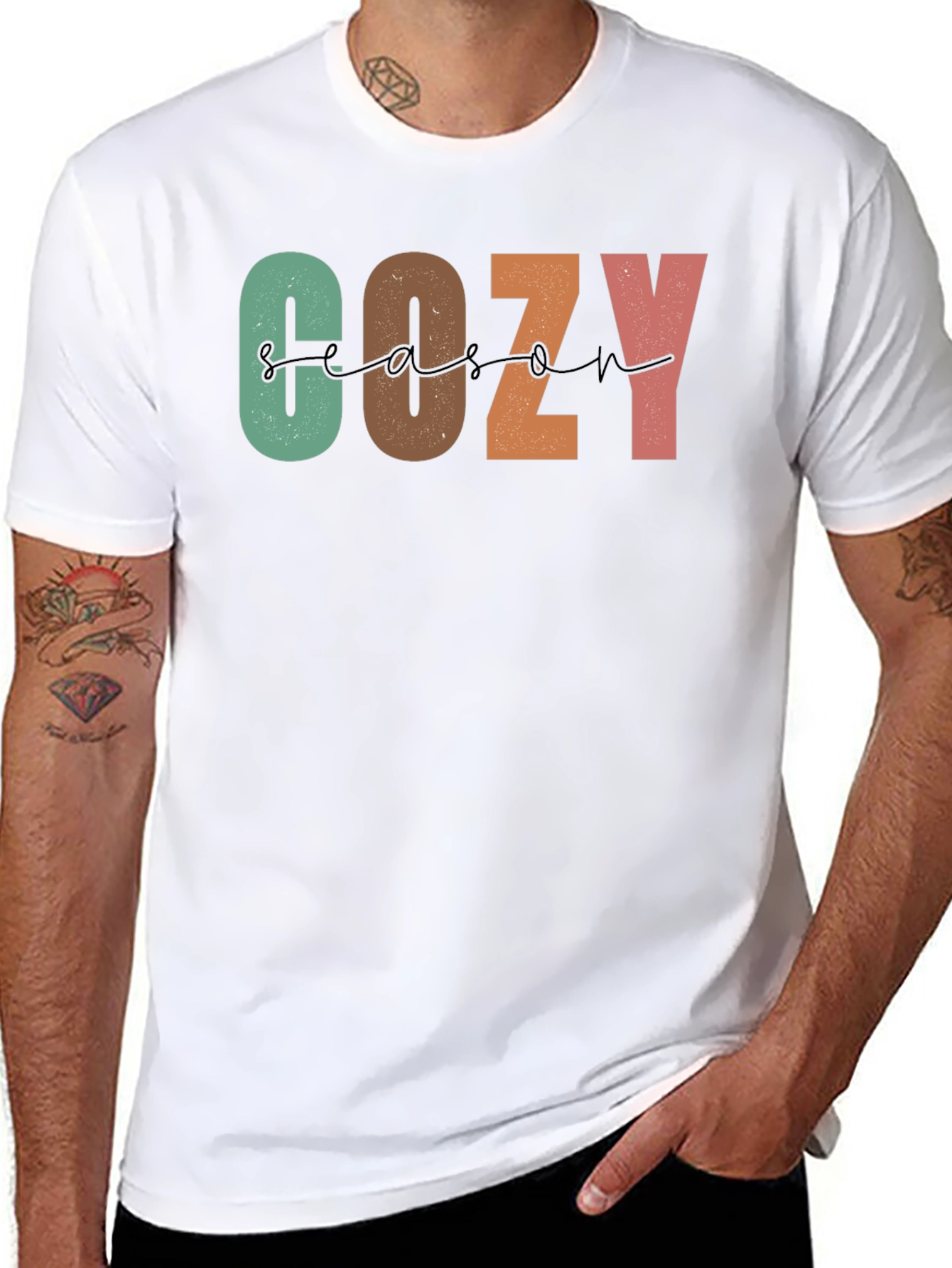 Black Cozy Season Graphic Tee - Stylish Comfort view 8