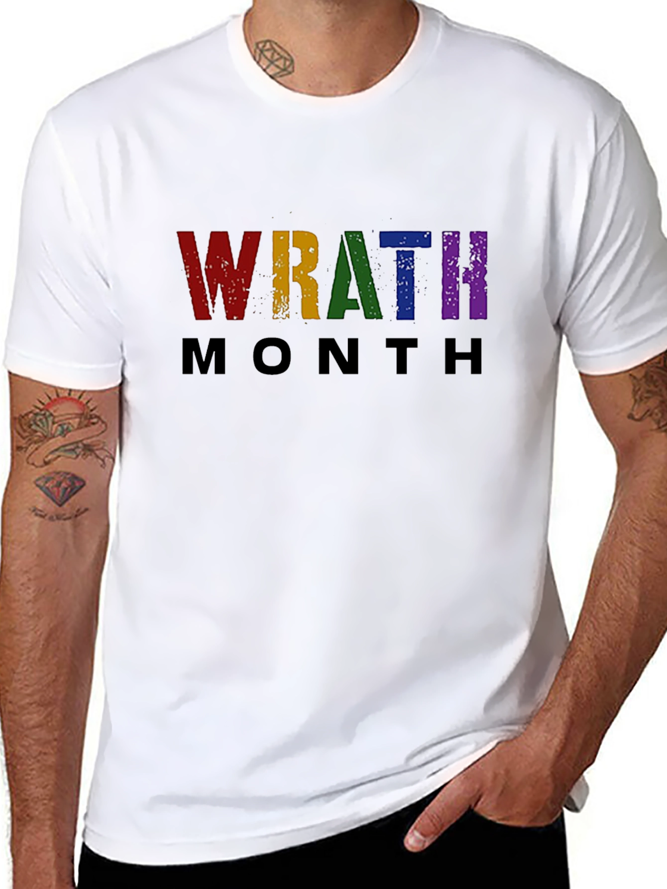 Black Wrath Month Pride T-Shirt view 8