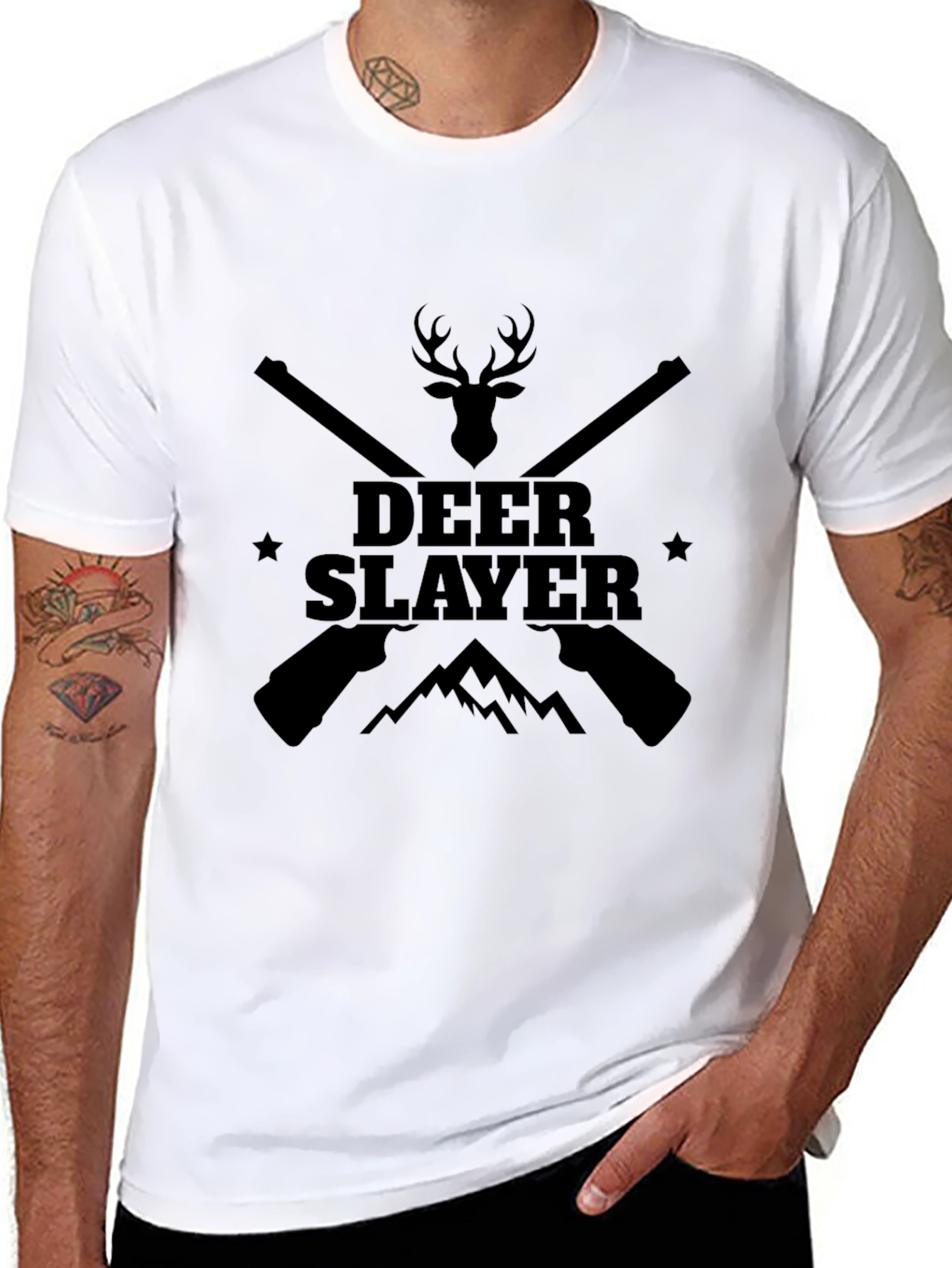Deer Slayer Graphic T-Shirt - Hunting Tee - 8