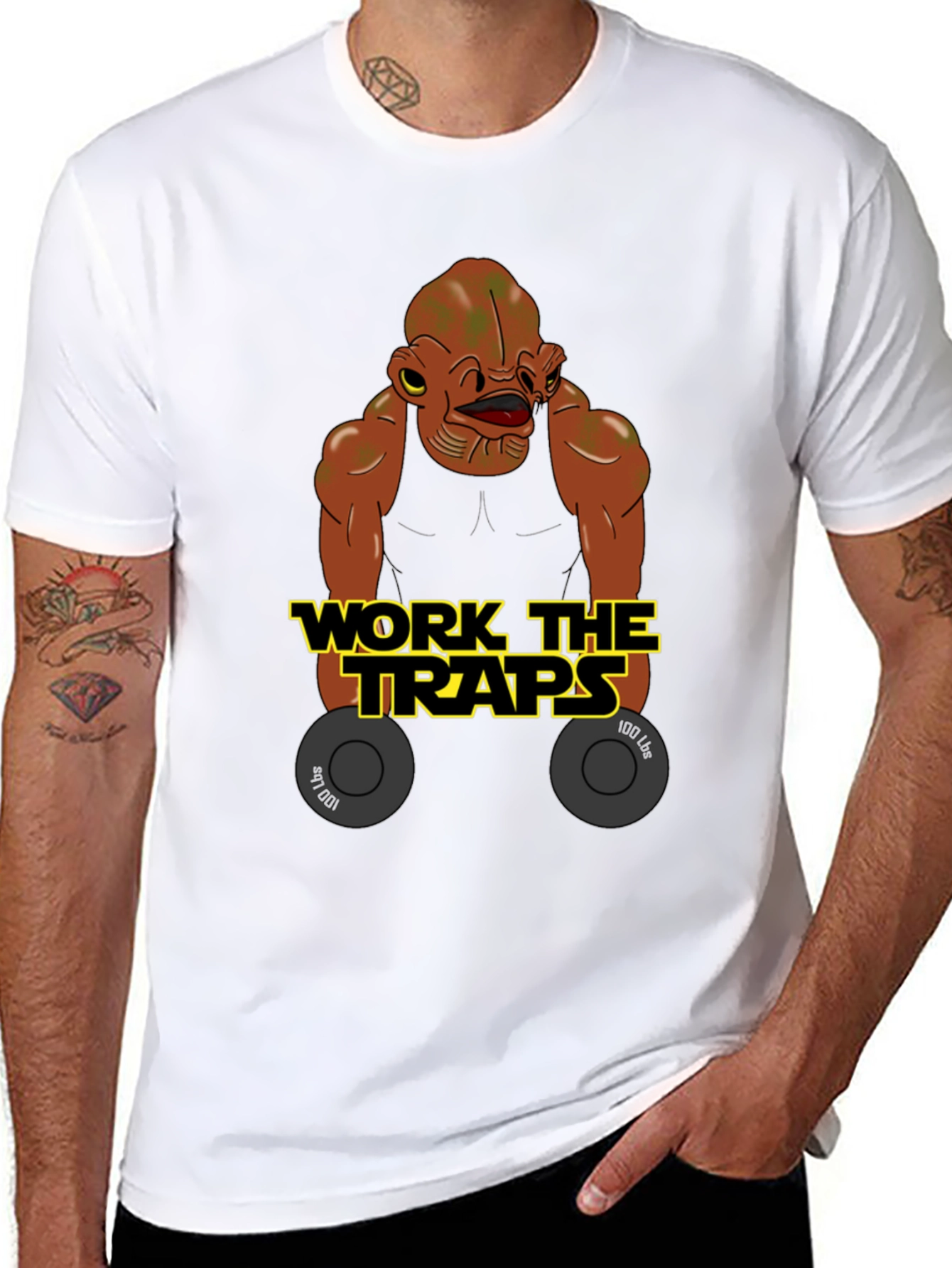 Black Work The Traps Ackbar T-Shirt view 8