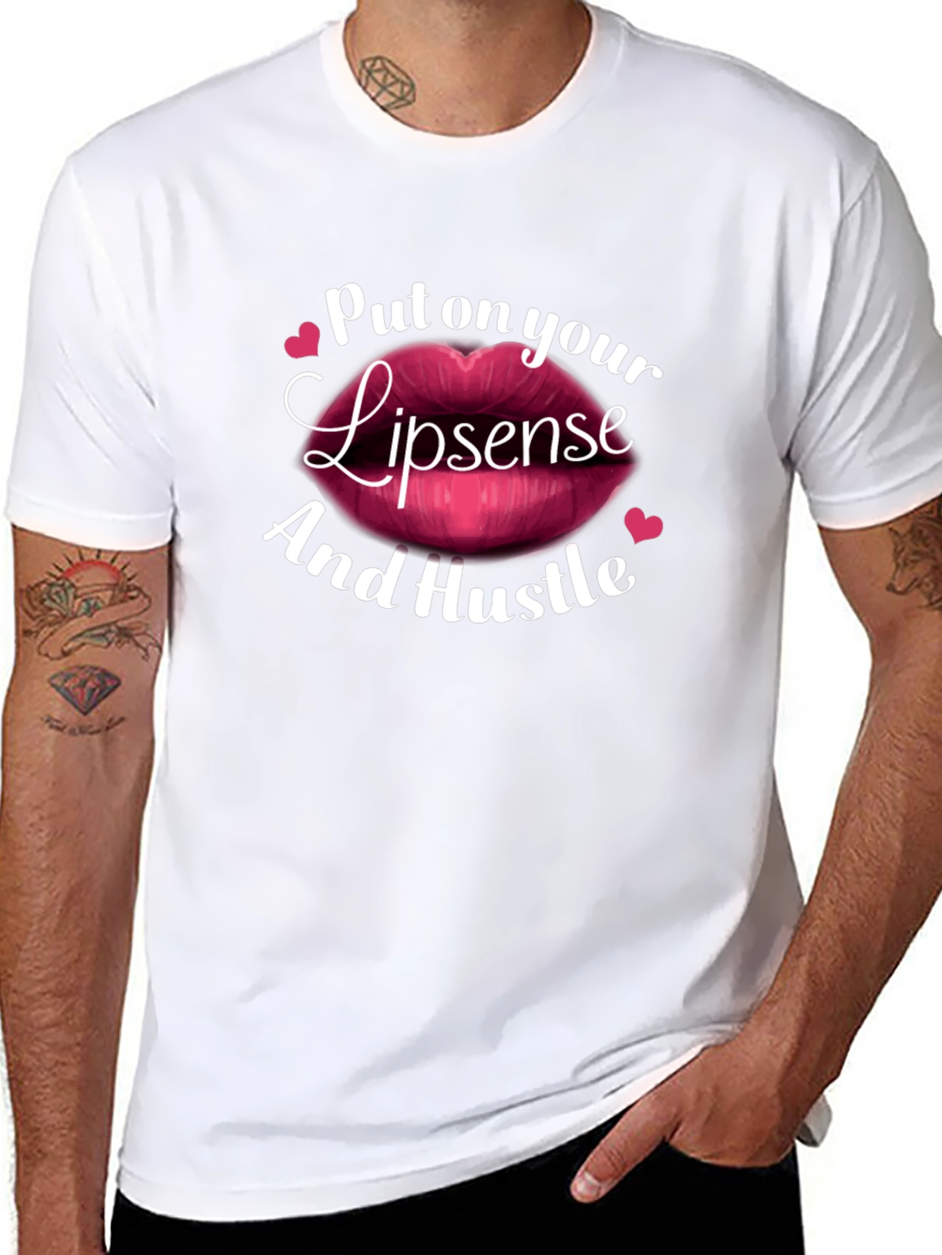 Black Lipsense Hustle Graphic Tee view 8