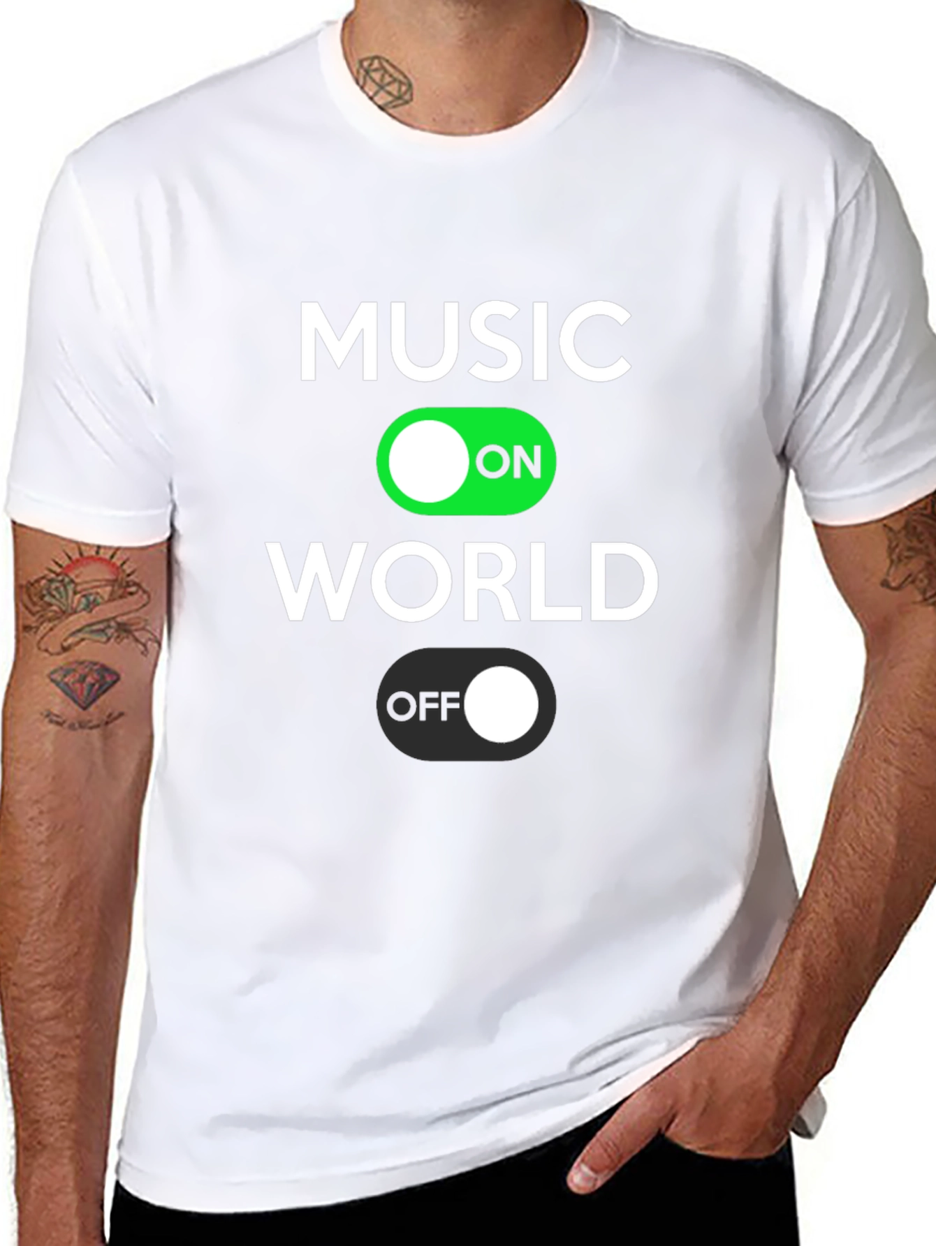 Black Music On World Off T-Shirt view 8