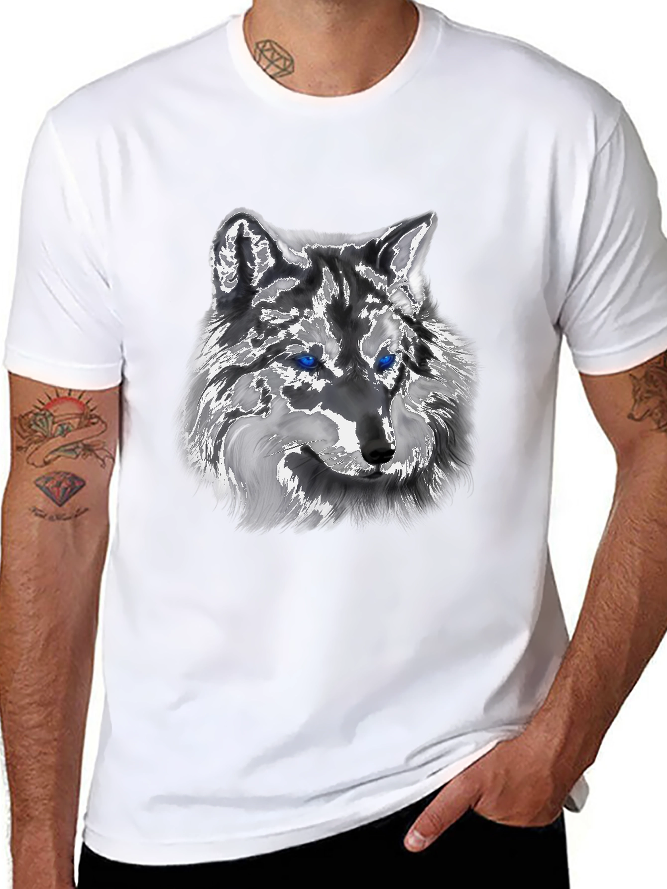Black Wolf Graphic Tee - Black view 8
