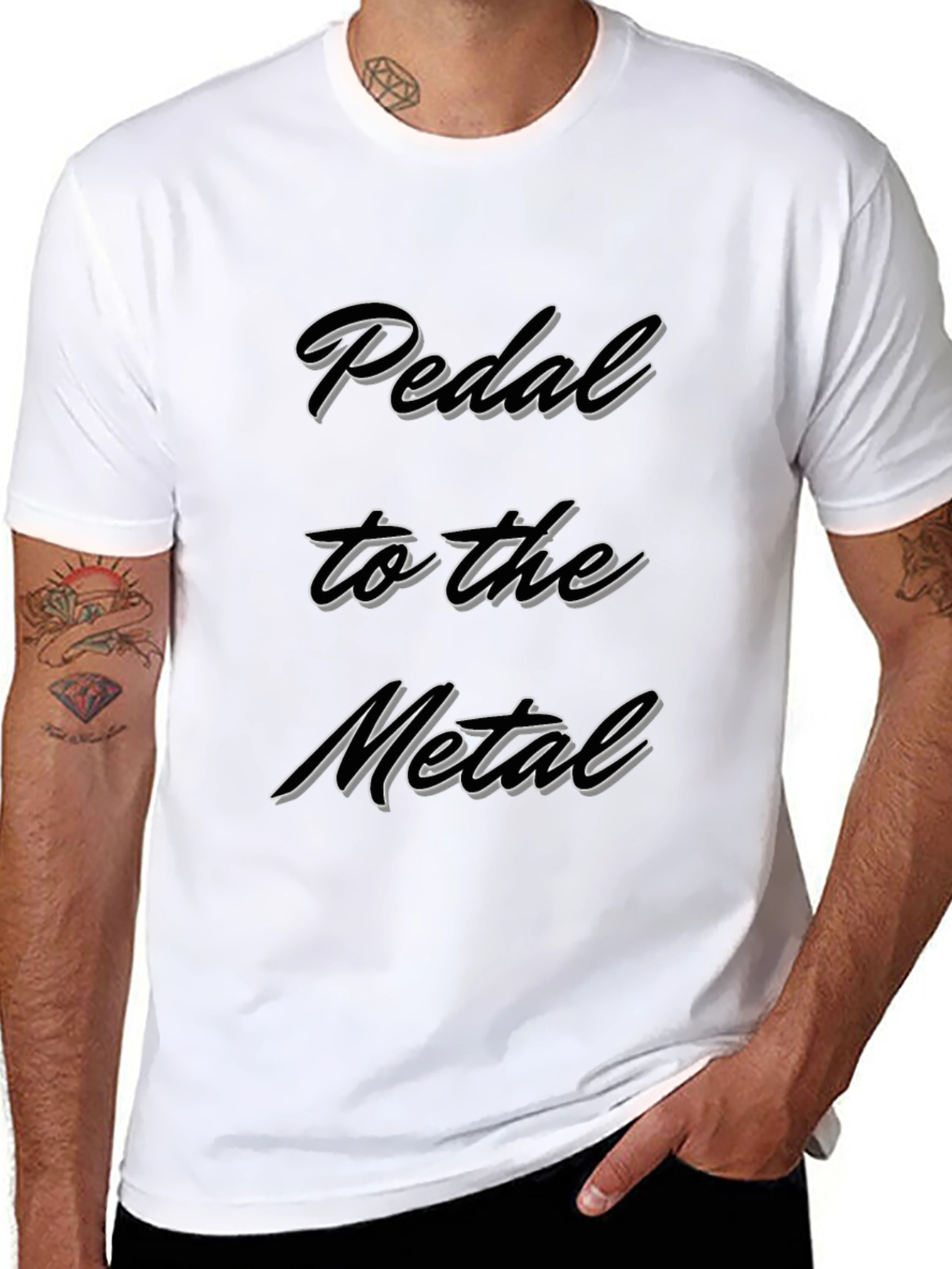 Black Pedal to the Metal Graphic T-Shirt view 8