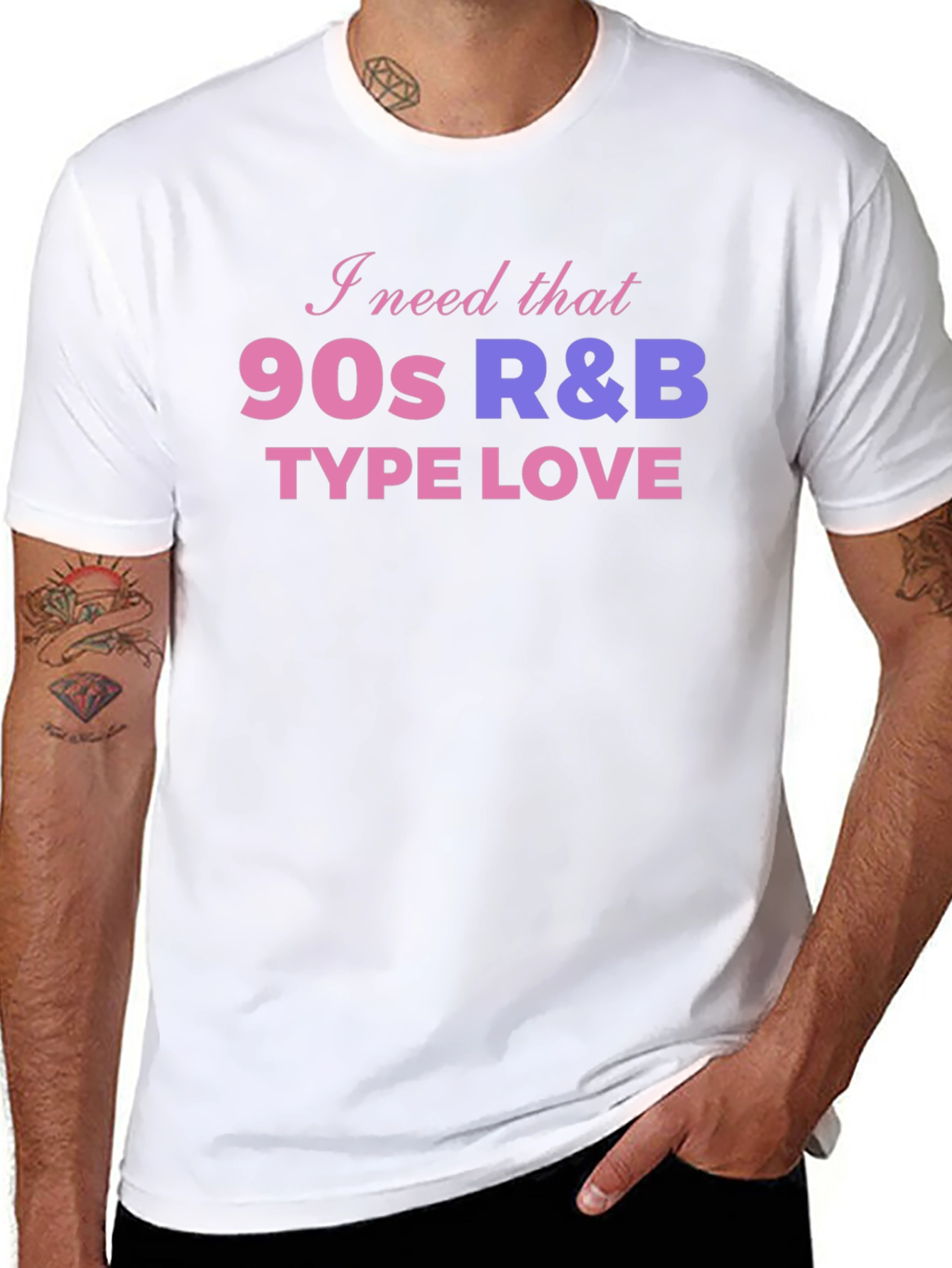 Black 90s R&B Type Love Graphic Tee view 8