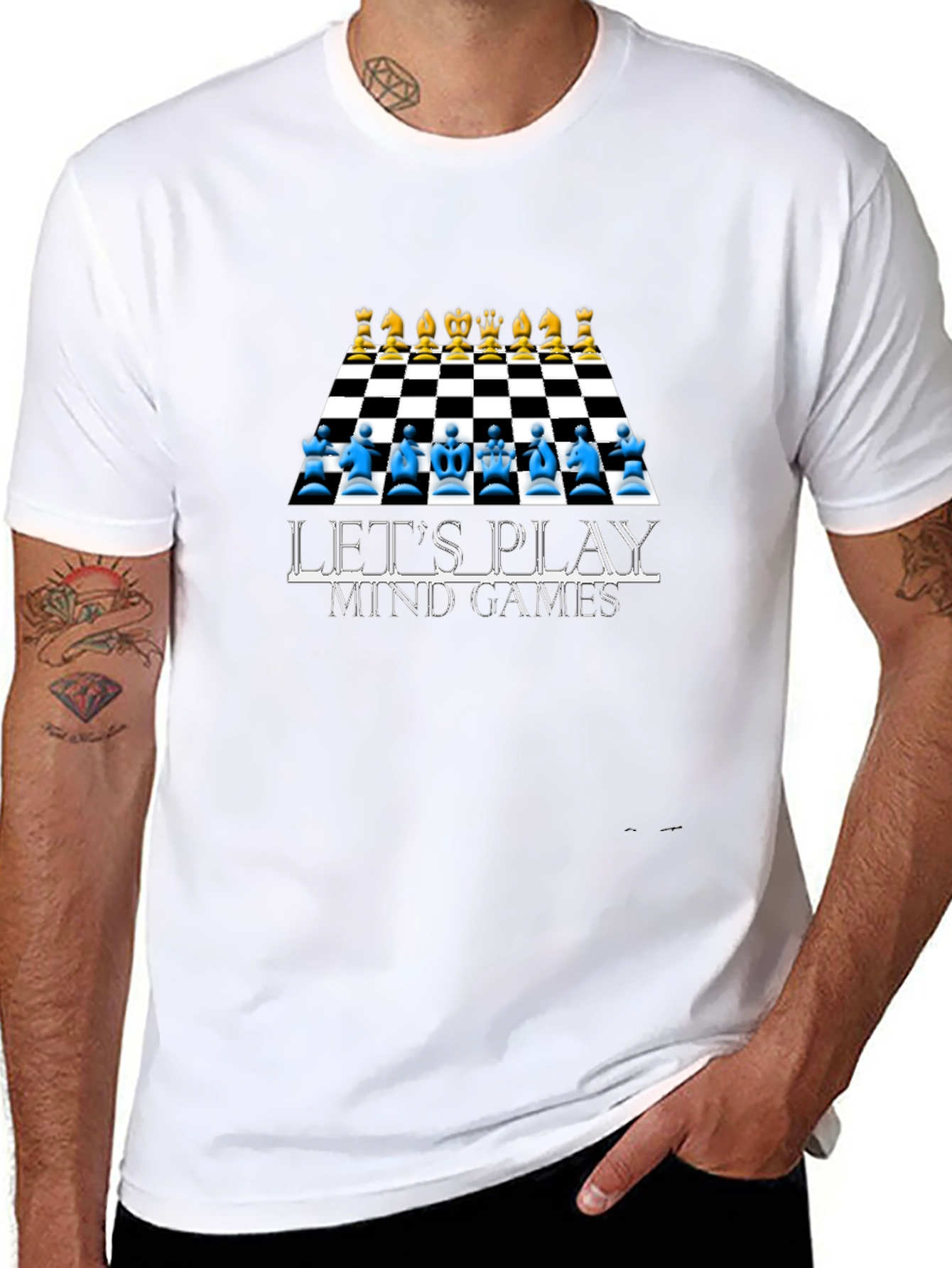 Black Mind Games Chess T-Shirt - Strategy & Style! view 8