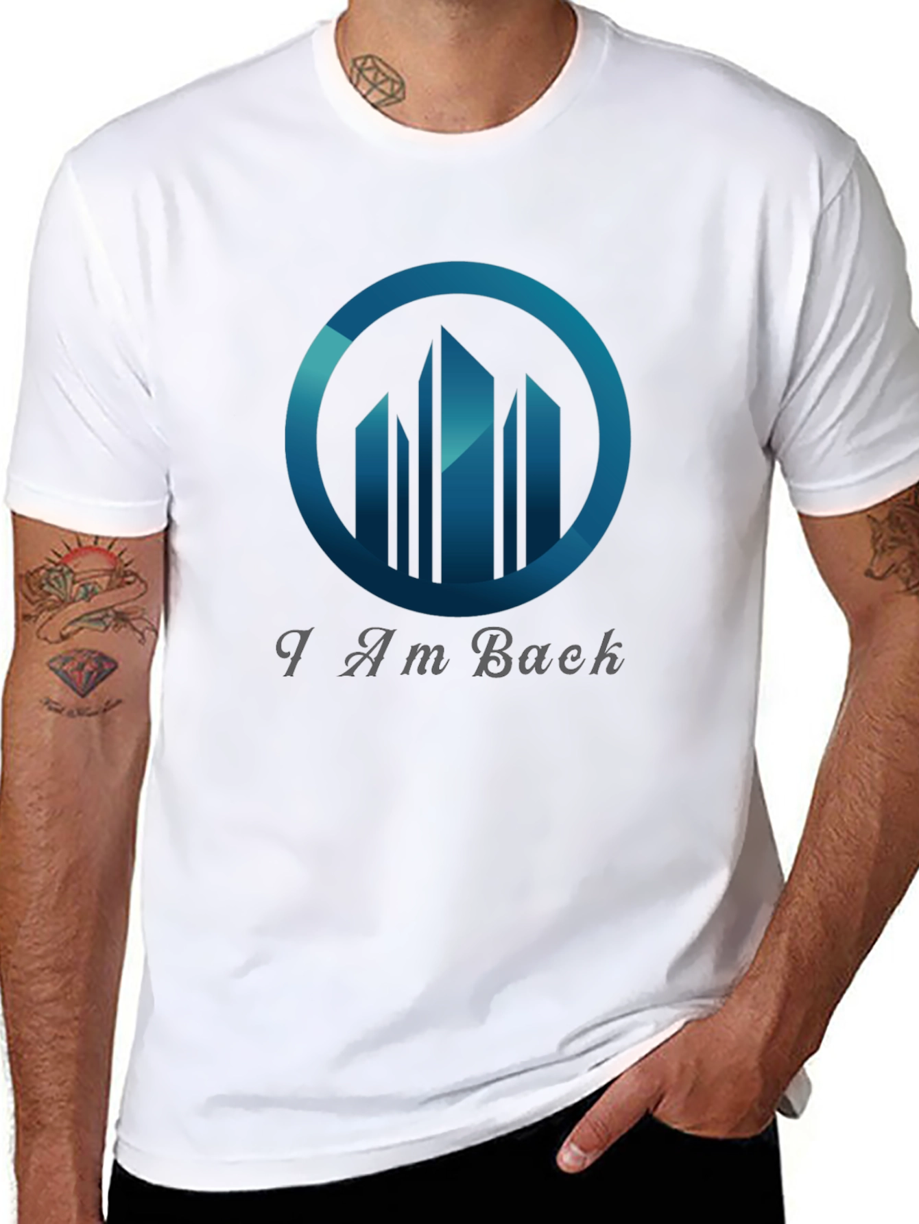 Black I Am Back Graphic Tee - Stylish Men's T-Shirt view 8