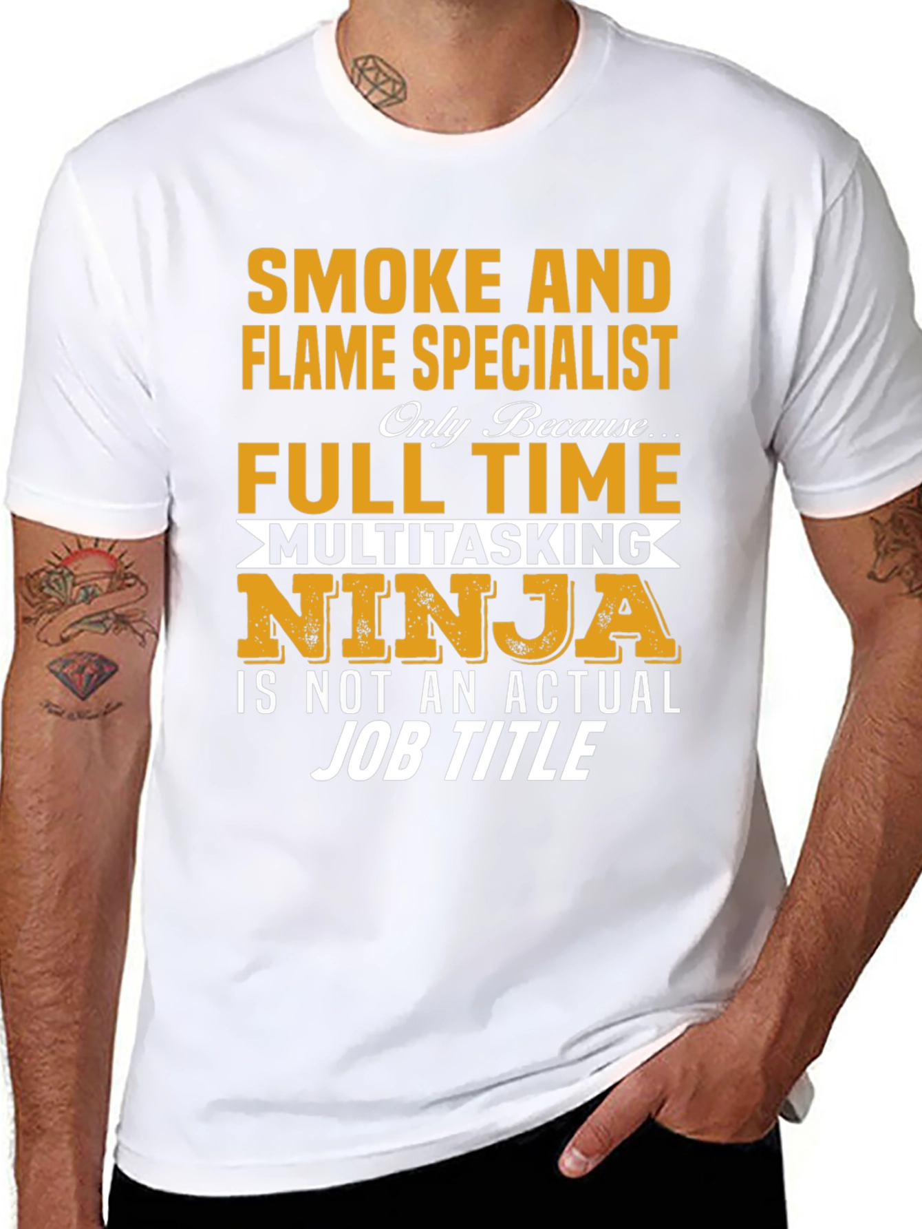 Black Smoke and Flame Specialist T-Shirt view 8
