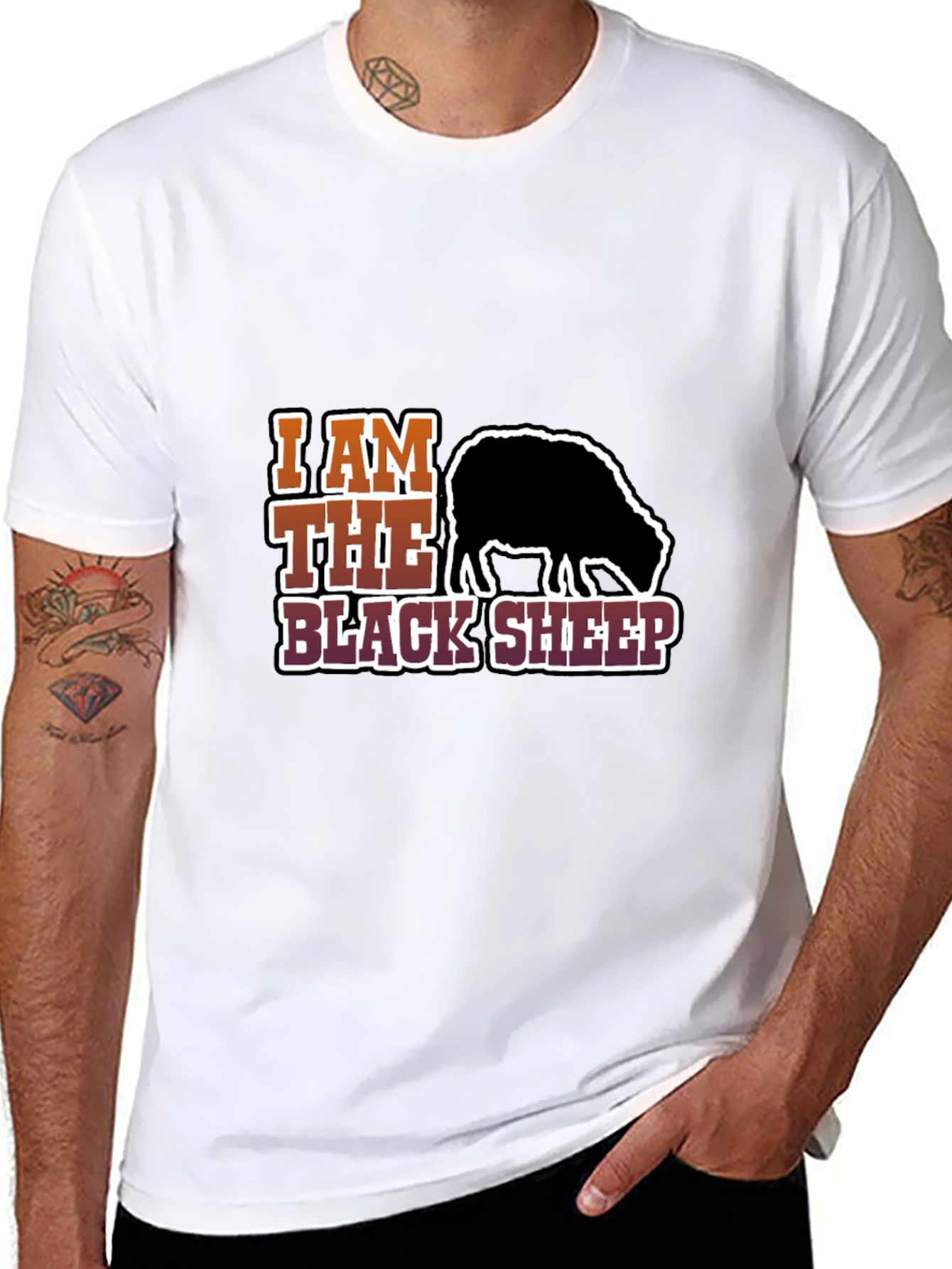 Black I Am The Black Sheep Graphic T-Shirt view 8