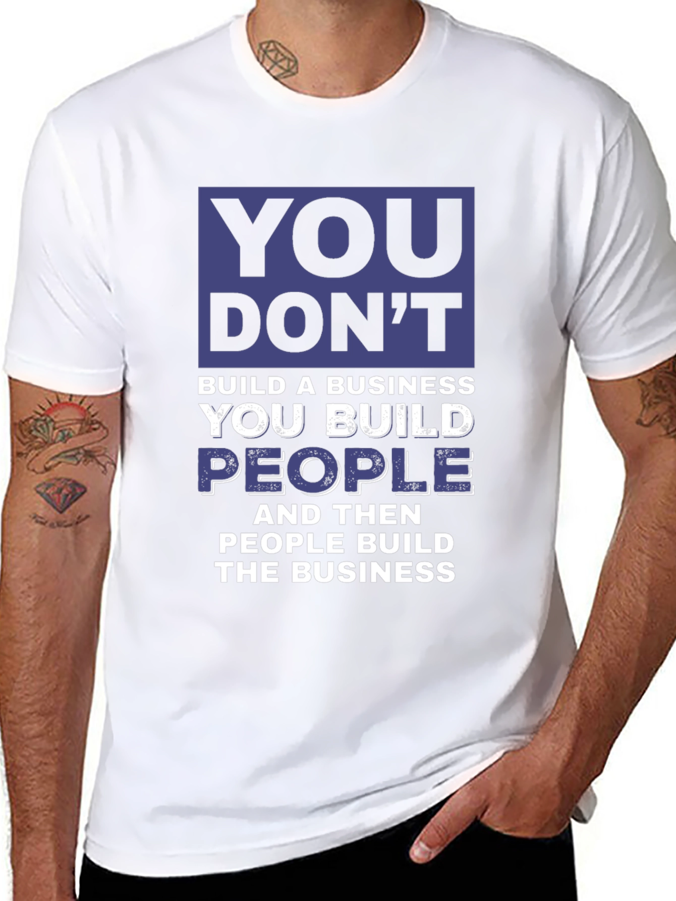 Black You Build People T-Shirt view 8