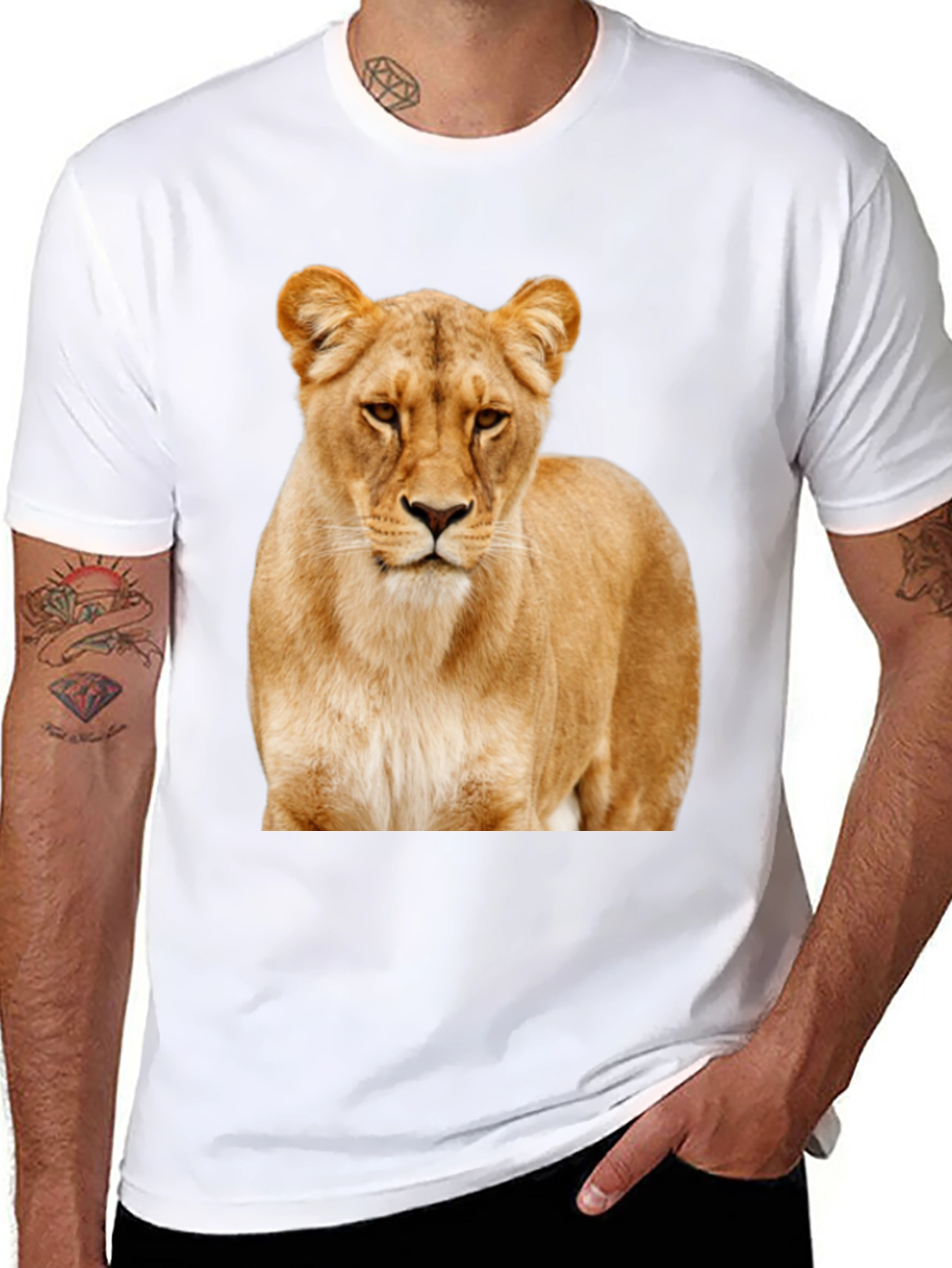 Black Lion Graphic Tee - Stylish Animal Print T-Shirt view 8