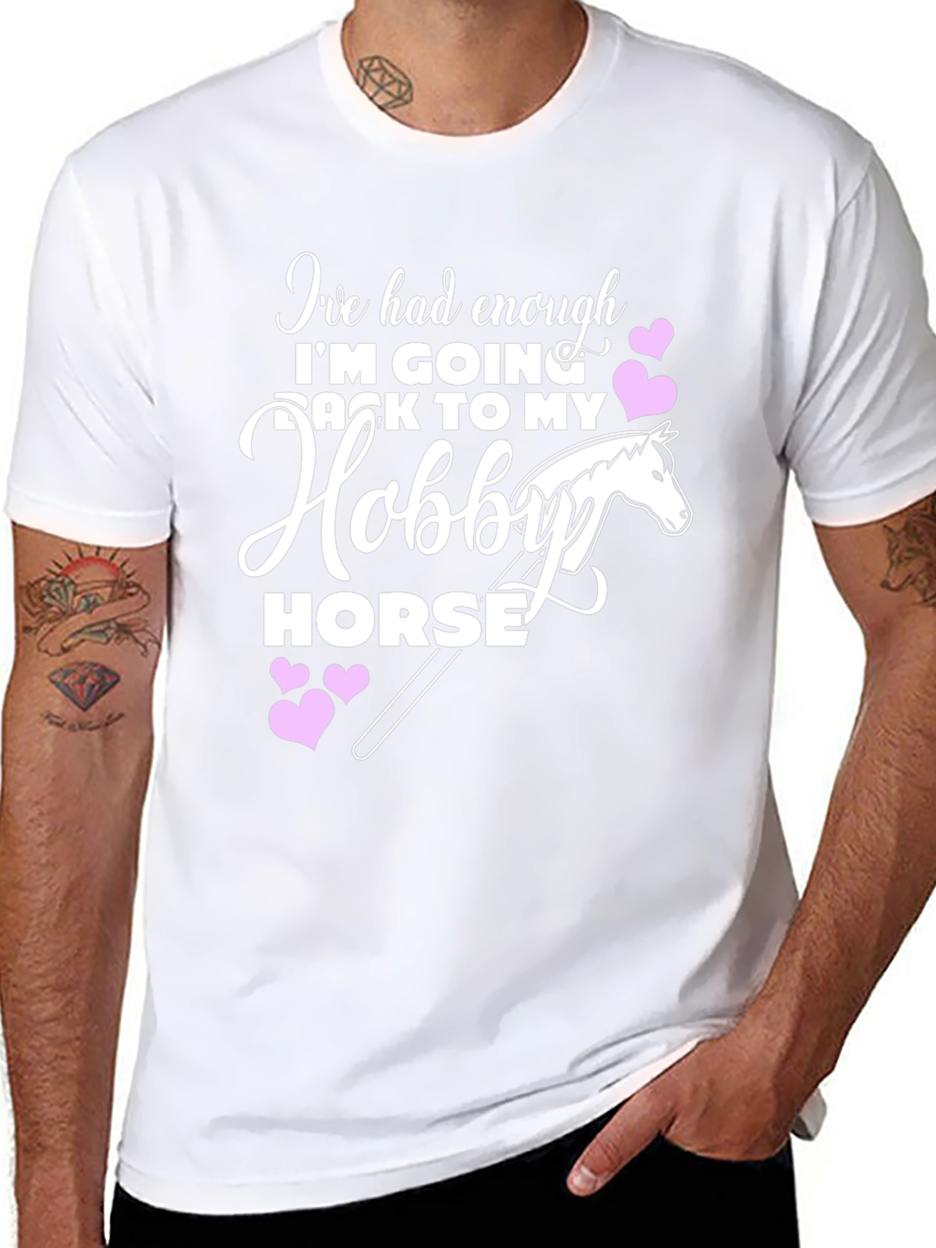 Black Hobby Horse T-Shirt - Adult Humor Tee view 8