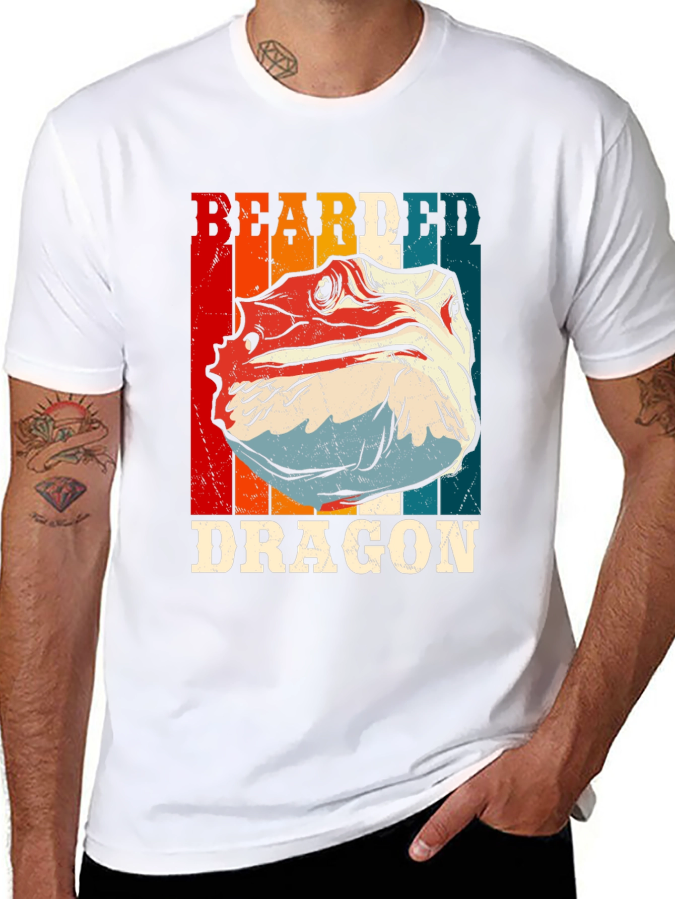 Black Bearded Dragon Graphic T-Shirt - Cool Reptile Tee view 8