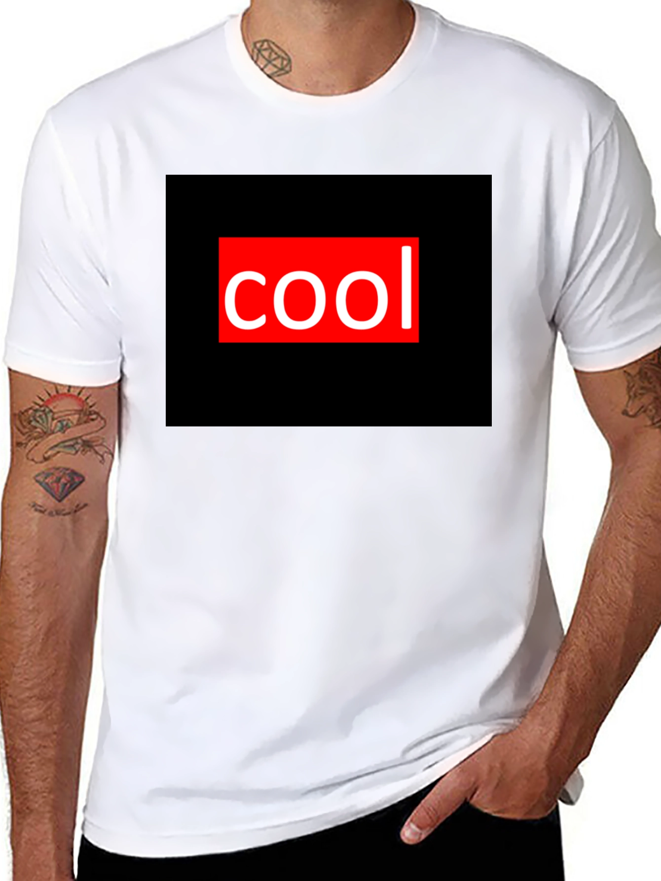 Black Cool Graphic Tee - Black Casual T-Shirt view 8