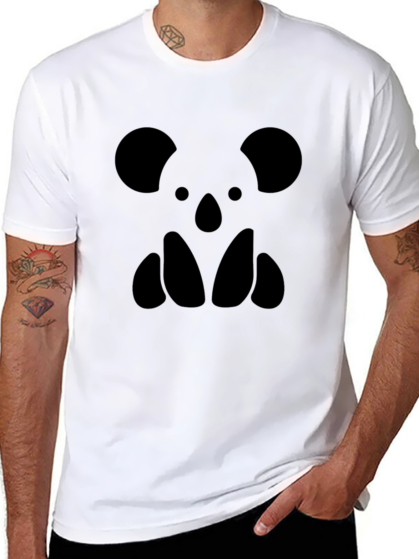 Black Black Graphic Tee - Koala Bear Silhouette view 8