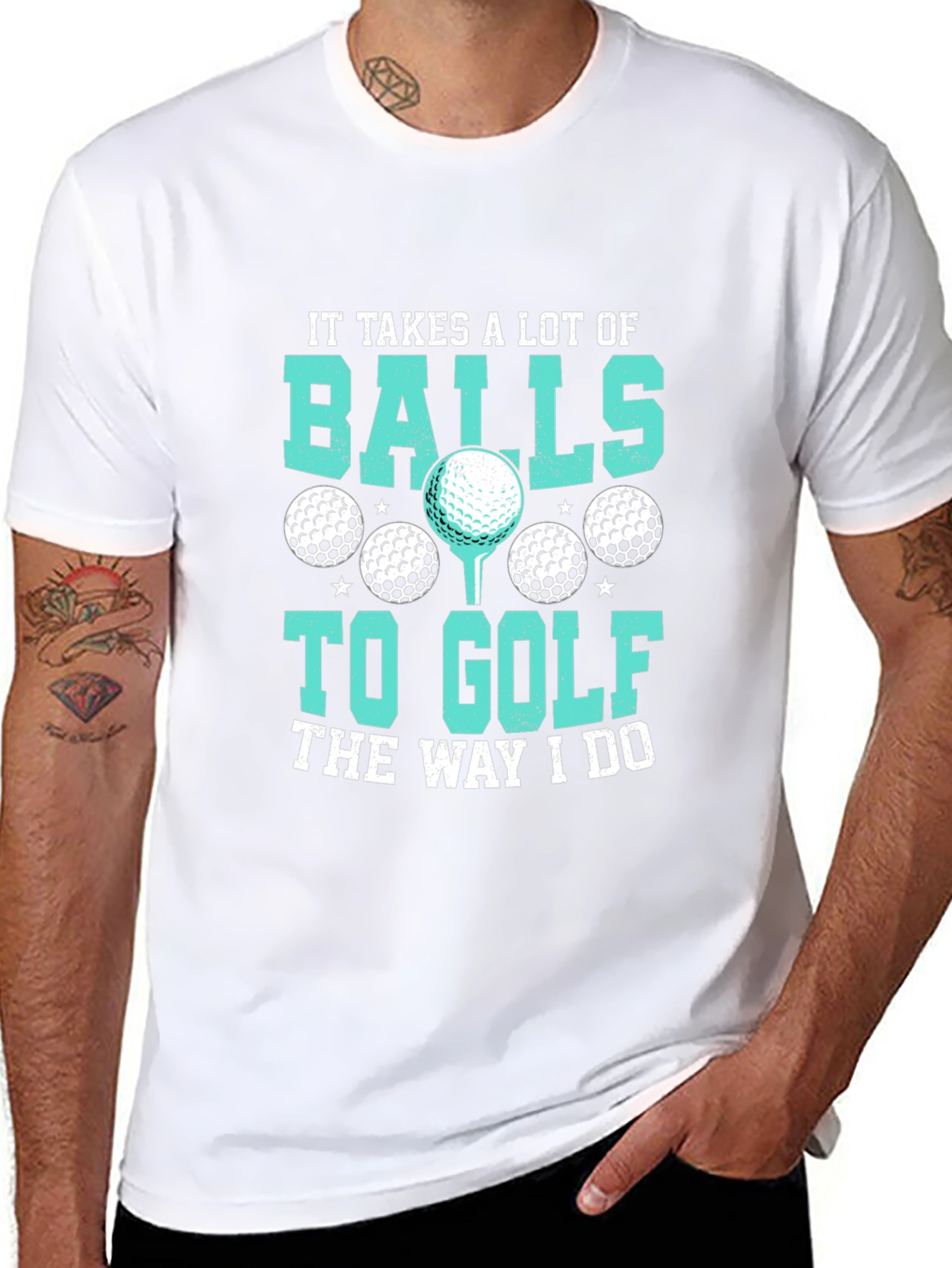 Golf Balls Graphic Tee - Humorous Golfer T-Shirt - 8