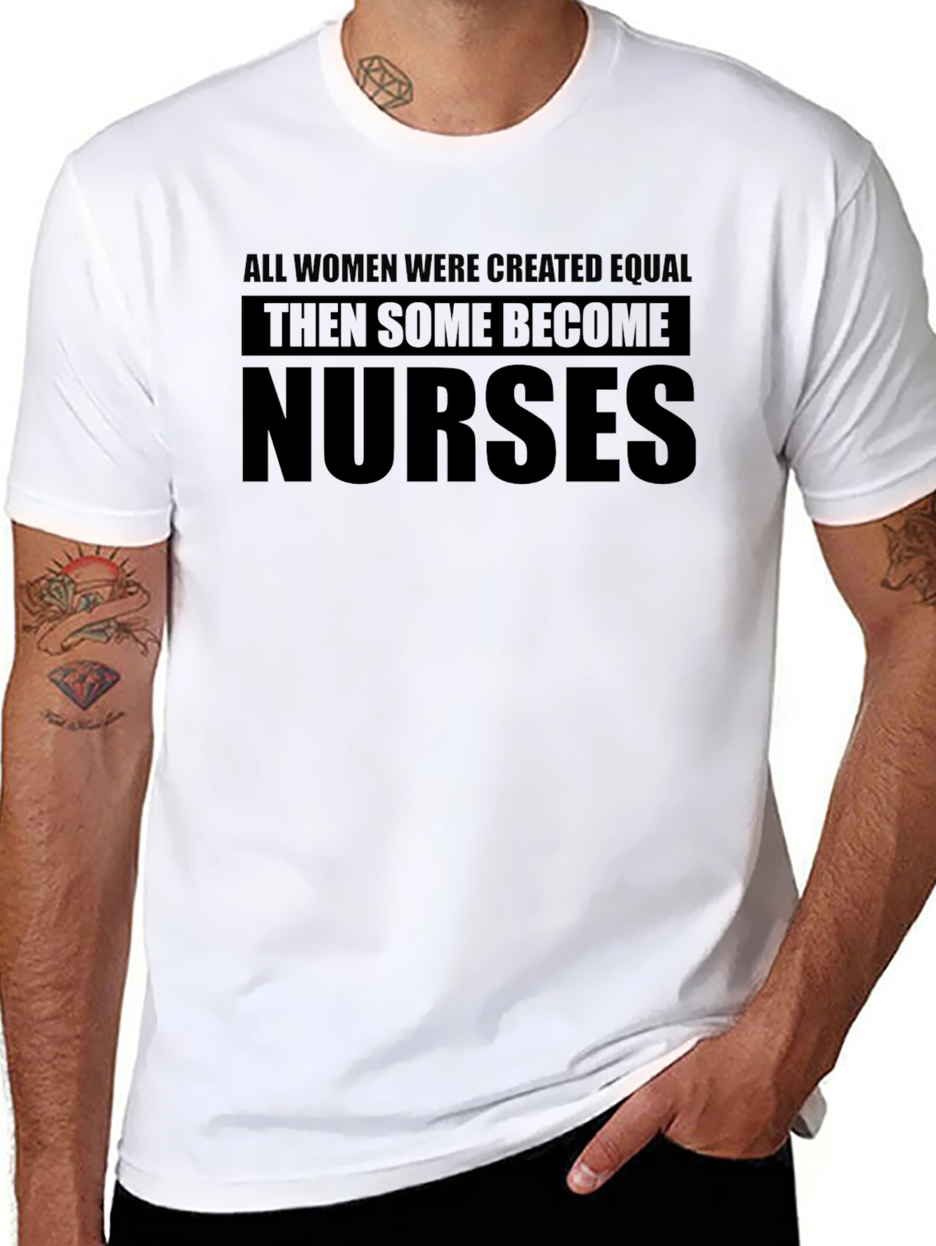 Black Women Nurses T-Shirt - All Created Equal Then Some Nurses view 8