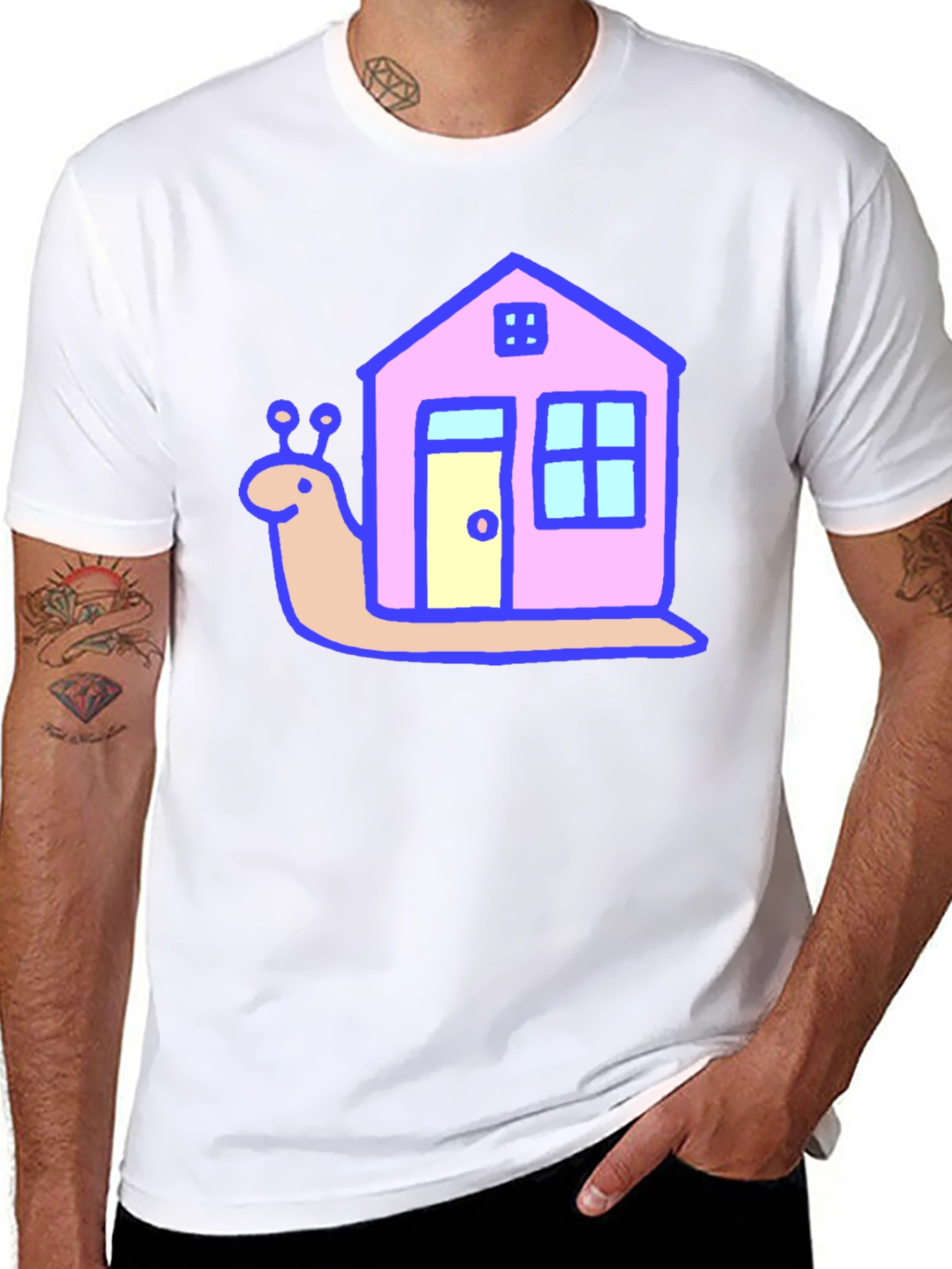 Black Snail House Graphic Print Tee view 8