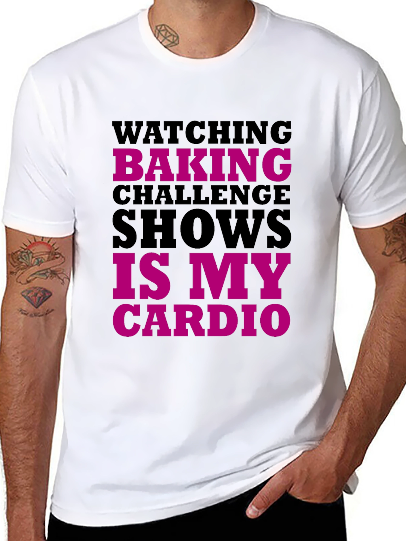 Black Baking Challenge Cardio Graphic Tee view 8